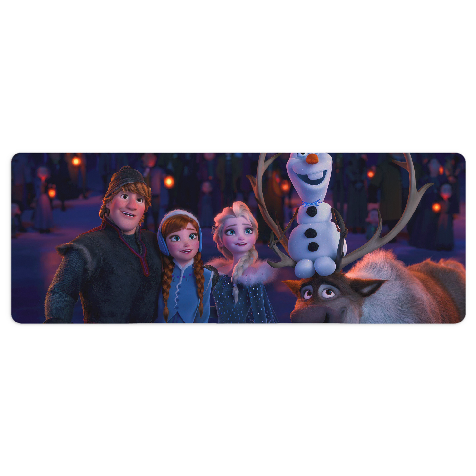 （画像用） アナと雪の女王 アンナ エルサ Frozen Anna Elsa ステッチ加工 大判デスクマット／滑り止めマウスパッド