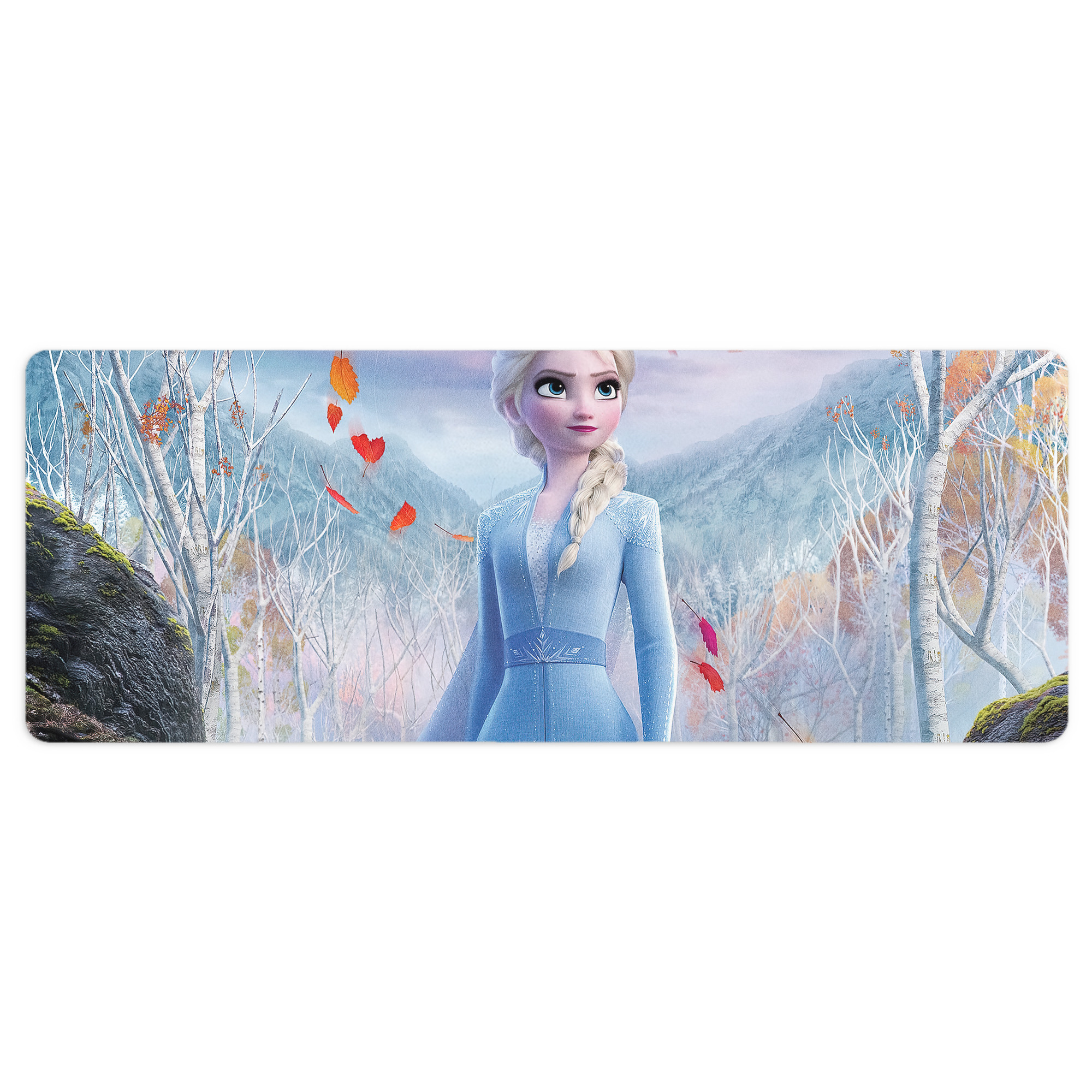 （画像用） アナと雪の女王 アンナ エルサ Frozen Anna Elsa ステッチ加工 大判デスクマット／滑り止めマウスパッド