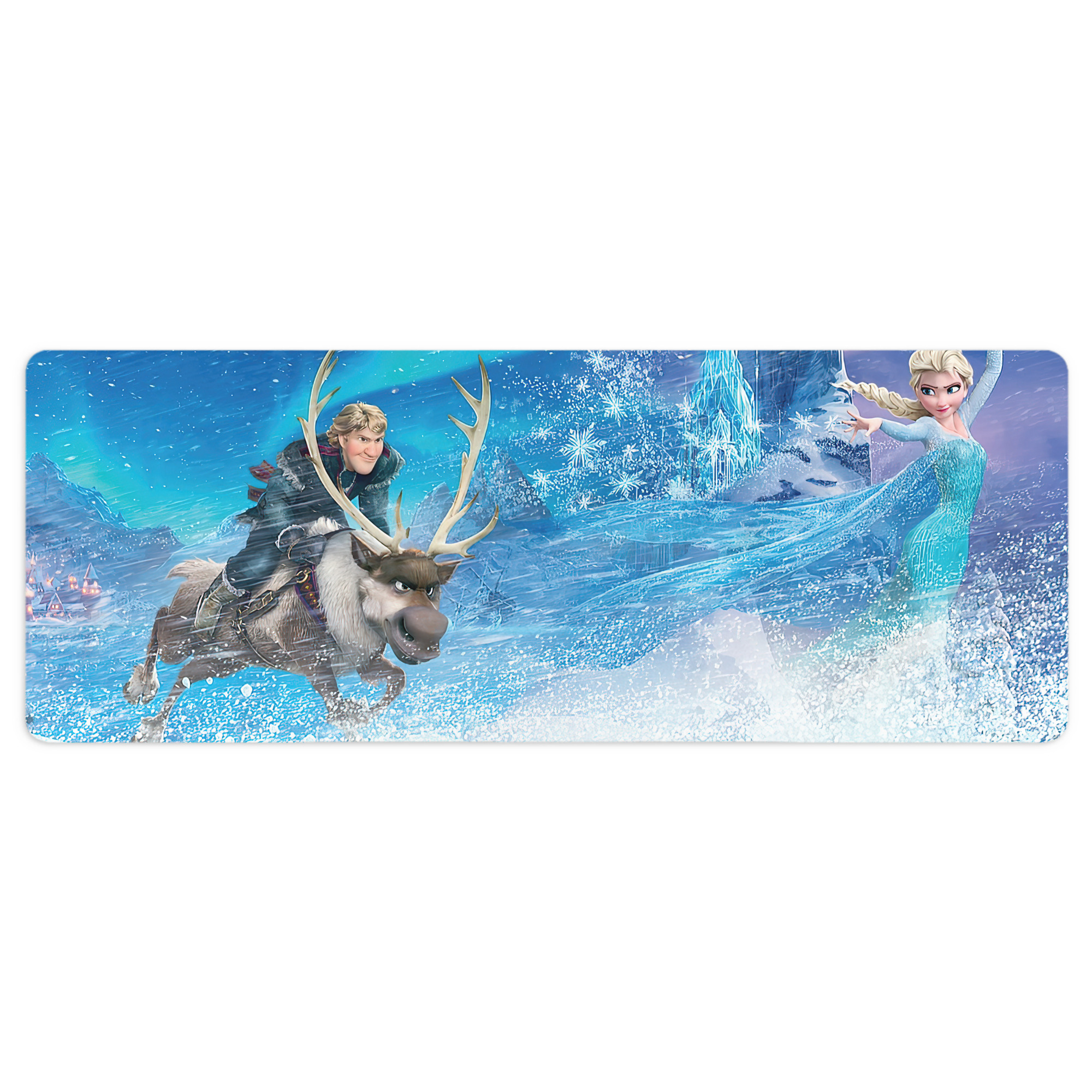 （画像用） アナと雪の女王 アンナ エルサ Frozen Anna Elsa ステッチ加工 大判デスクマット／滑り止めマウスパッド