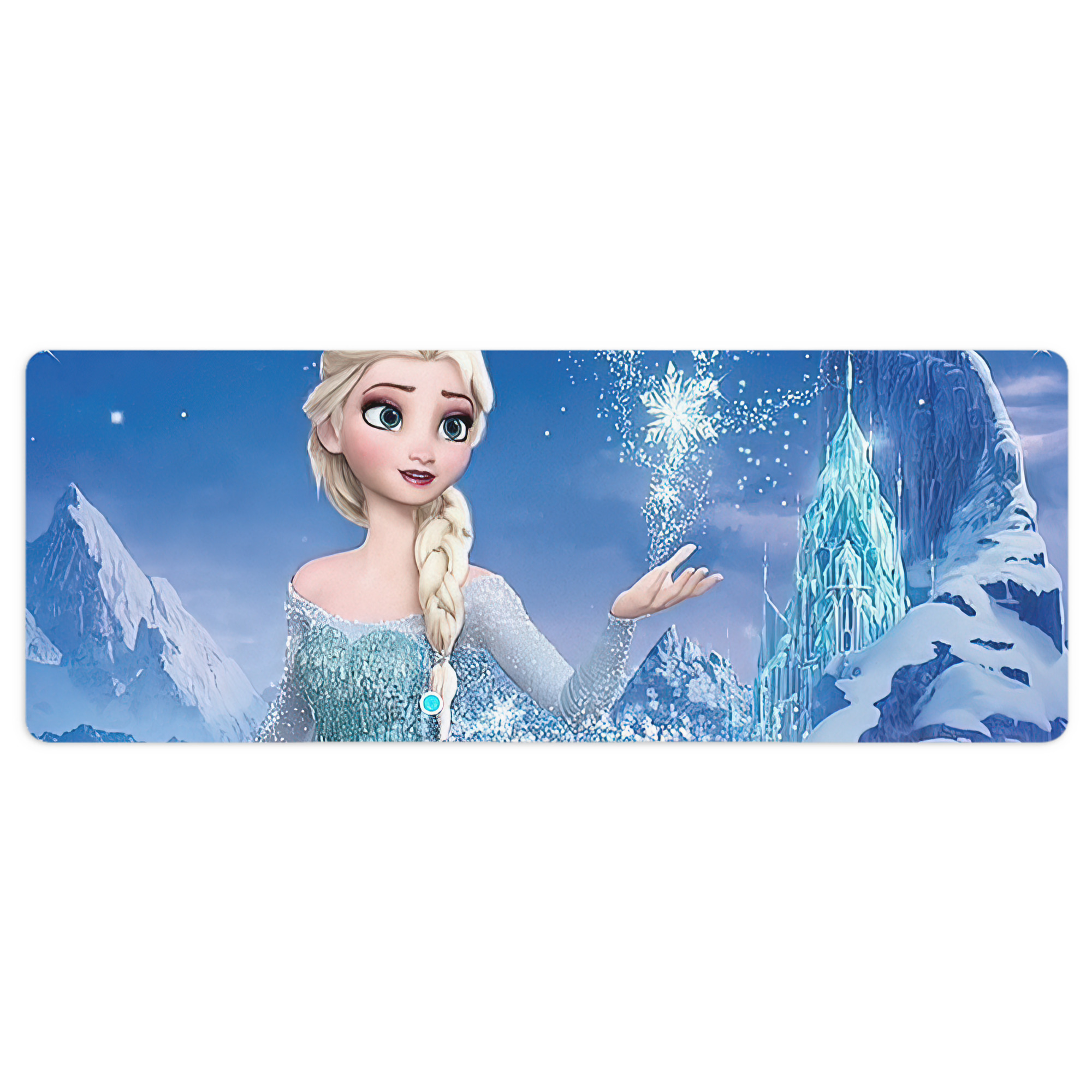 （画像用） アナと雪の女王 アンナ エルサ Frozen Anna Elsa ステッチ加工 大判デスクマット／滑り止めマウスパッド