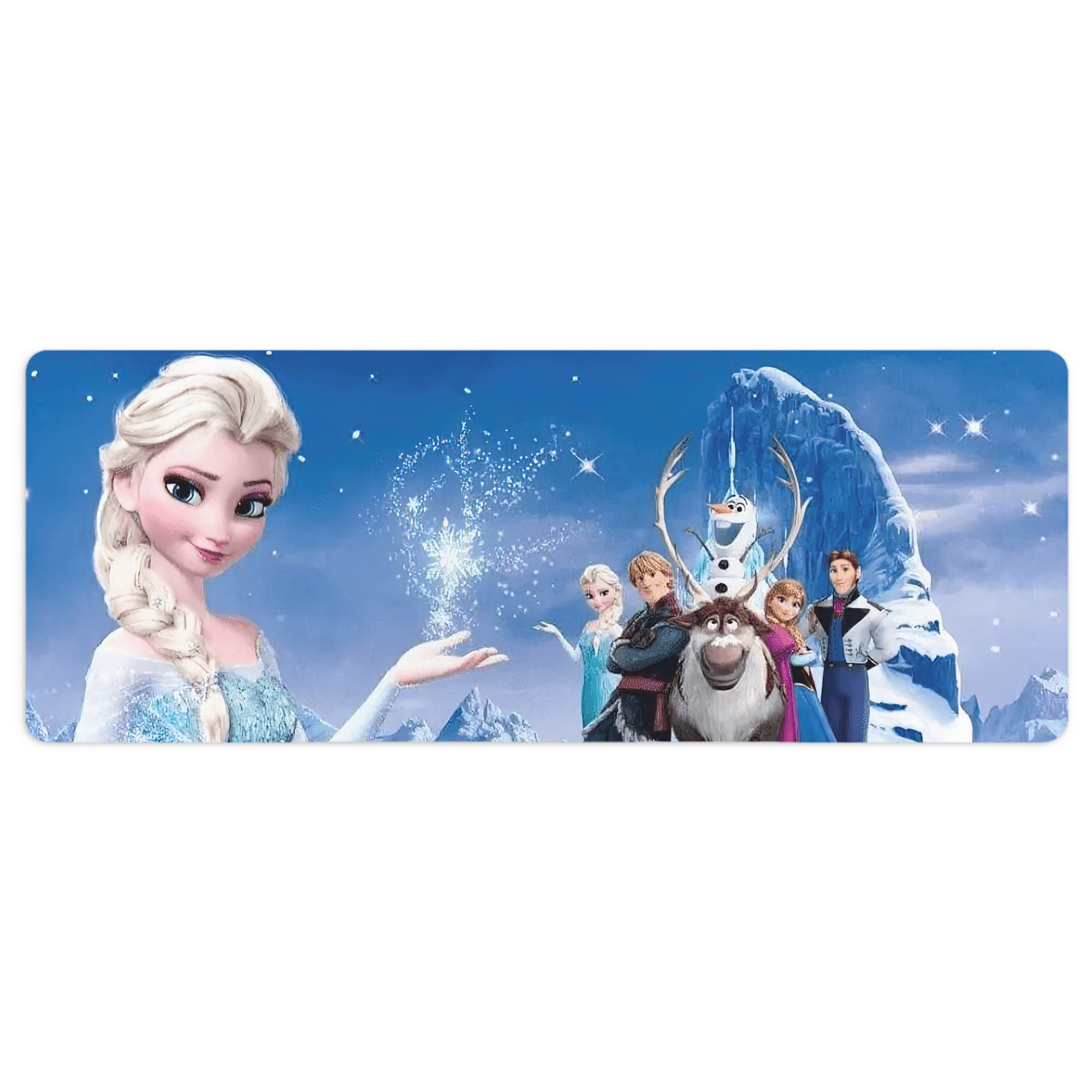 （画像用） アナと雪の女王 アンナ エルサ Frozen Anna Elsa ステッチ加工 大判デスクマット／滑り止めマウスパッド