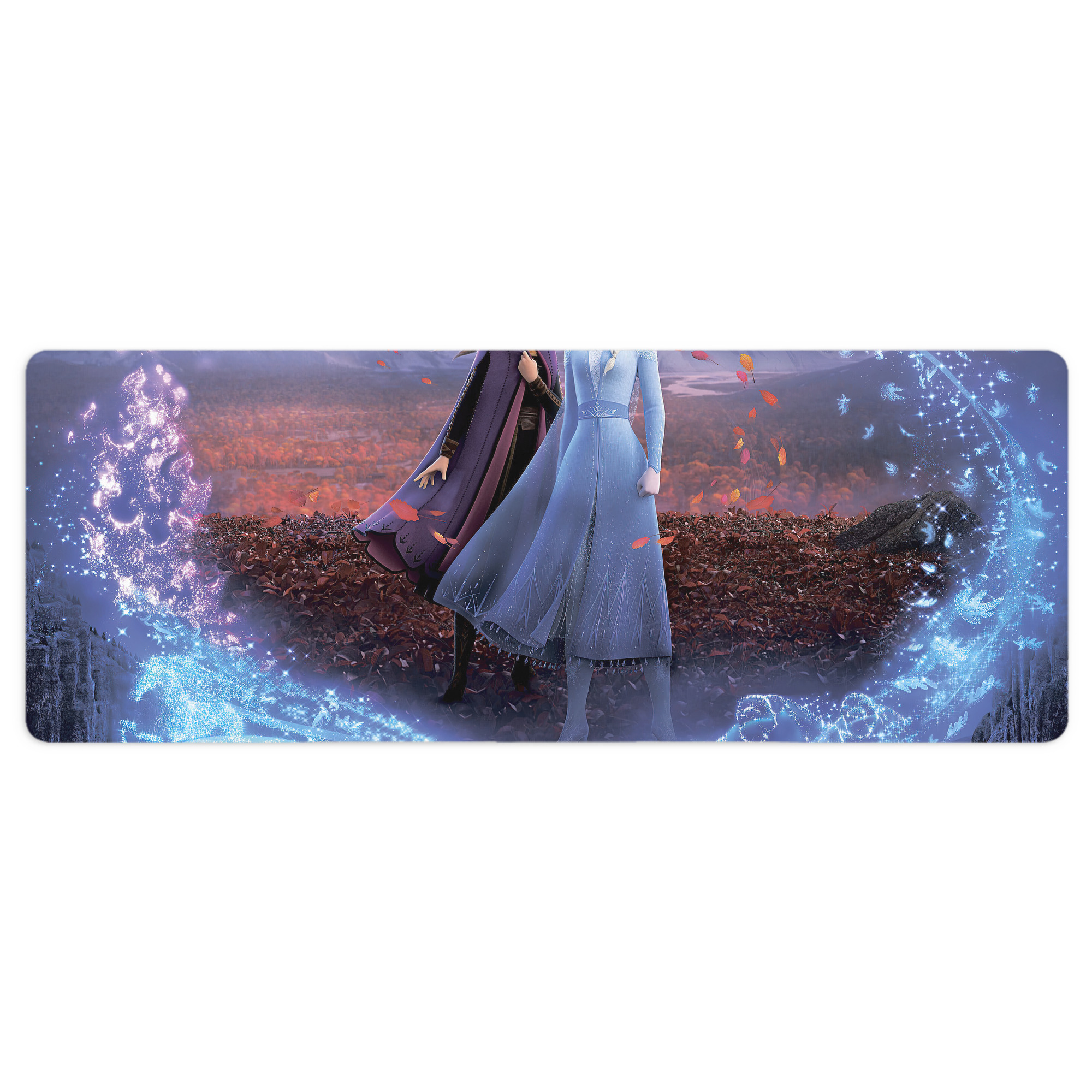 （画像用） アナと雪の女王 アンナ エルサ Frozen Anna Elsa ステッチ加工 大判デスクマット／滑り止めマウスパッド