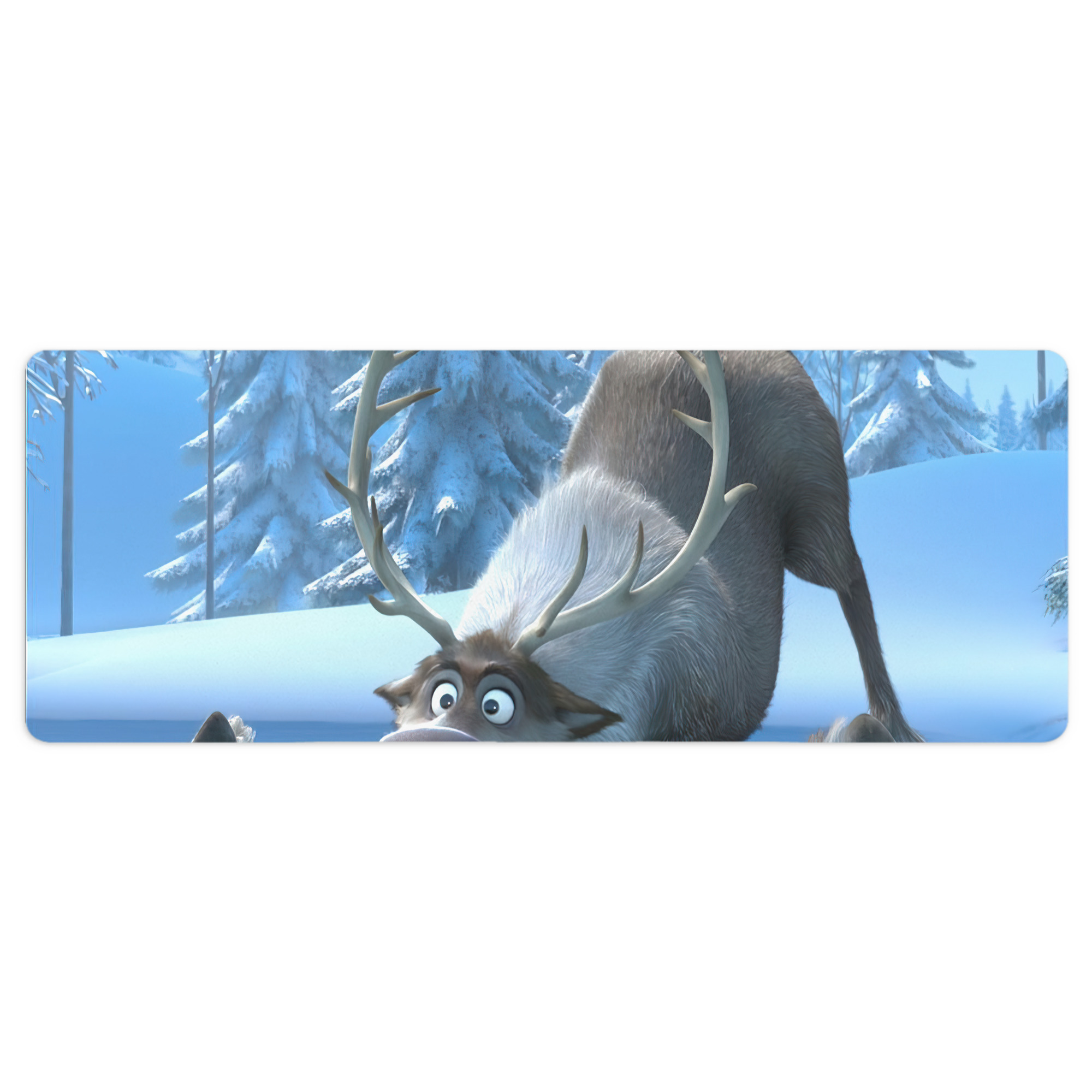 （画像用） アナと雪の女王 アンナ エルサ Frozen Anna Elsa ステッチ加工 大判デスクマット／滑り止めマウスパッド