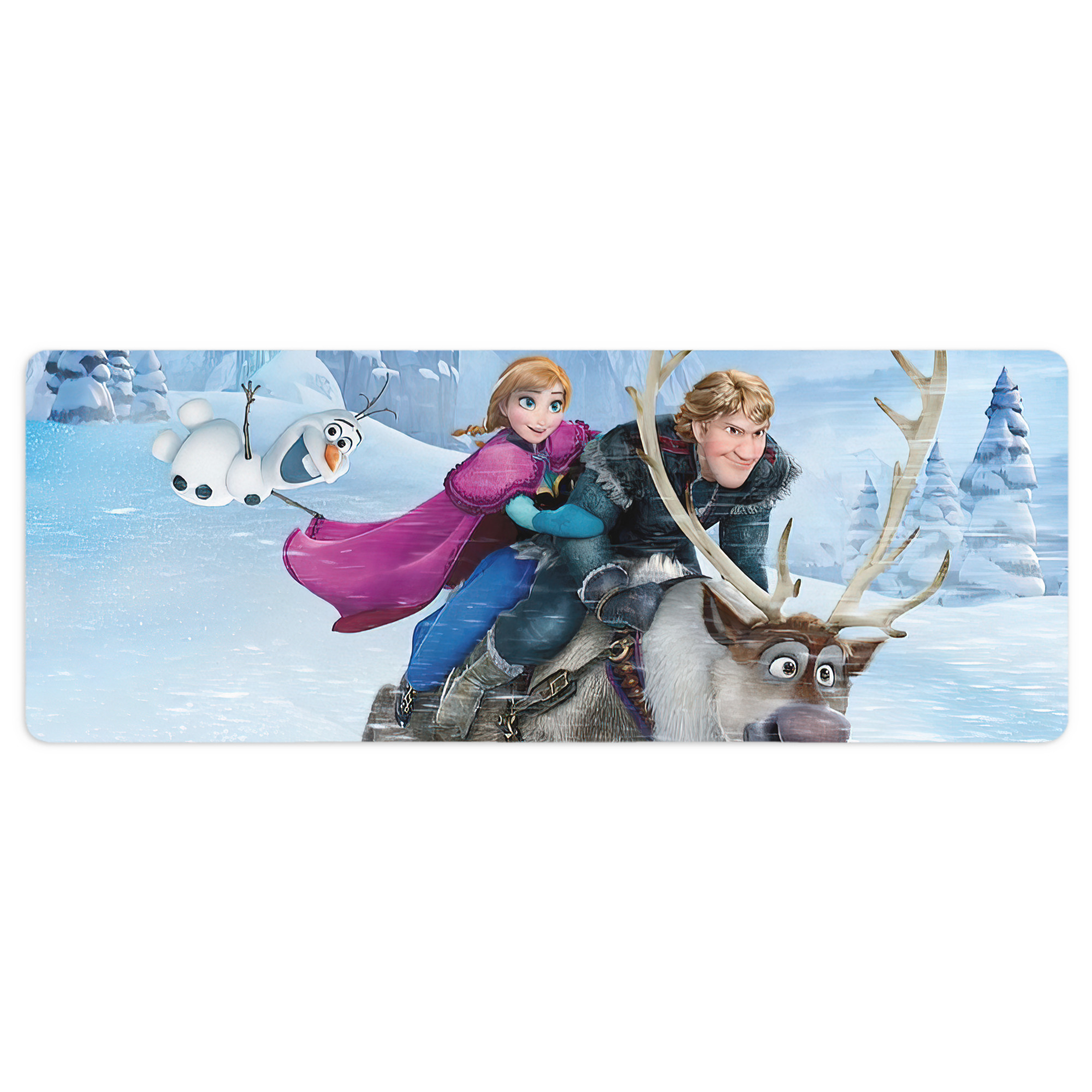 （画像用） アナと雪の女王 アンナ エルサ Frozen Anna Elsa ステッチ加工 大判デスクマット／滑り止めマウスパッド