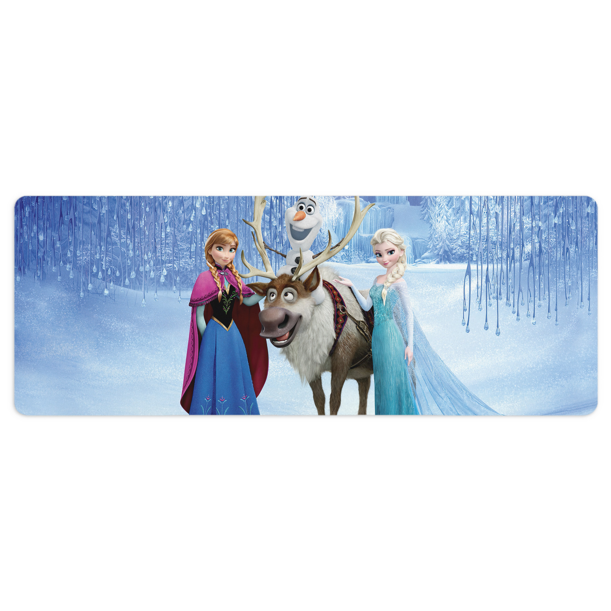 （画像用） アナと雪の女王 アンナ エルサ Frozen Anna Elsa ステッチ加工 大判デスクマット／滑り止めマウスパッド