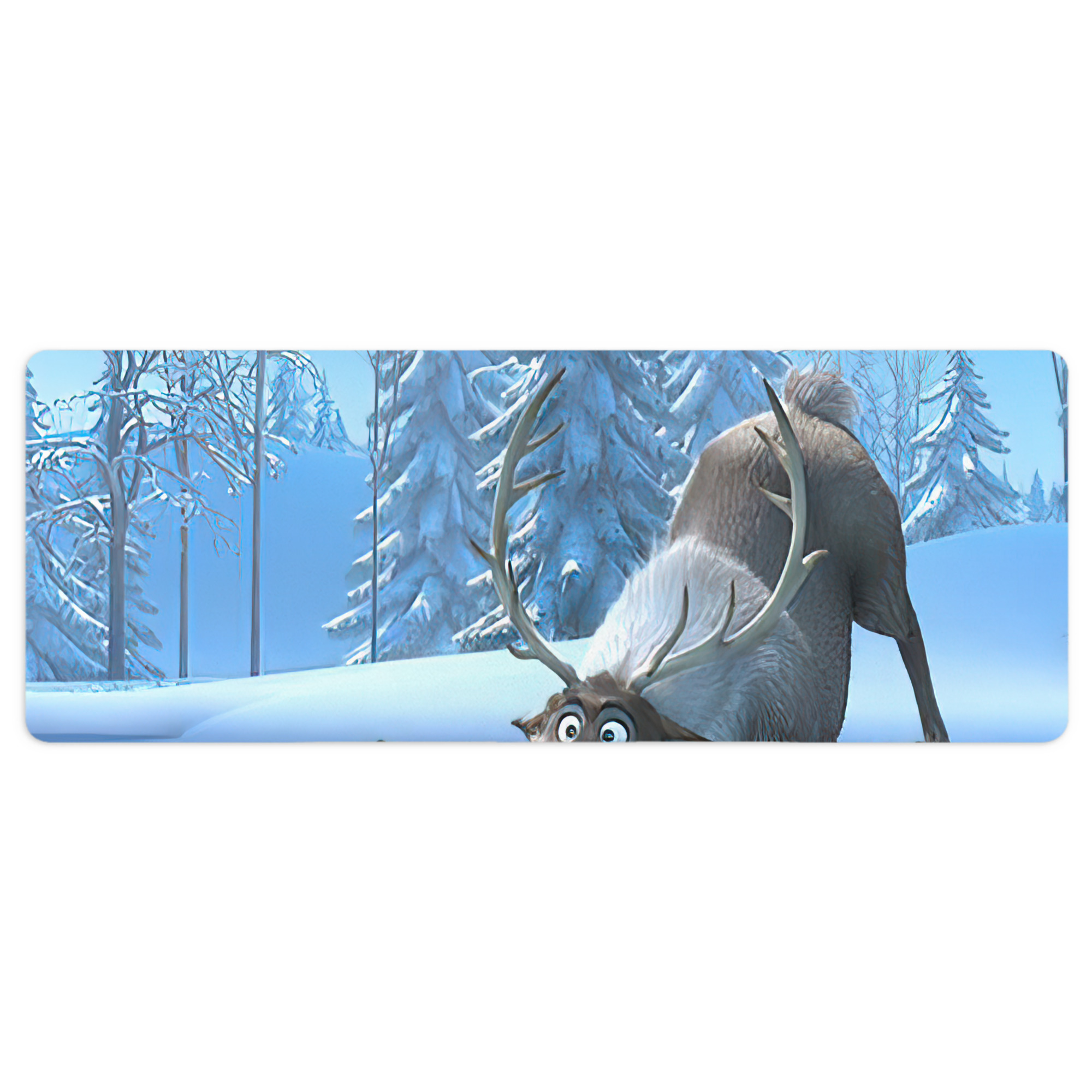 （画像用） アナと雪の女王 アンナ エルサ Frozen Anna Elsa ステッチ加工 大判デスクマット／滑り止めマウスパッド