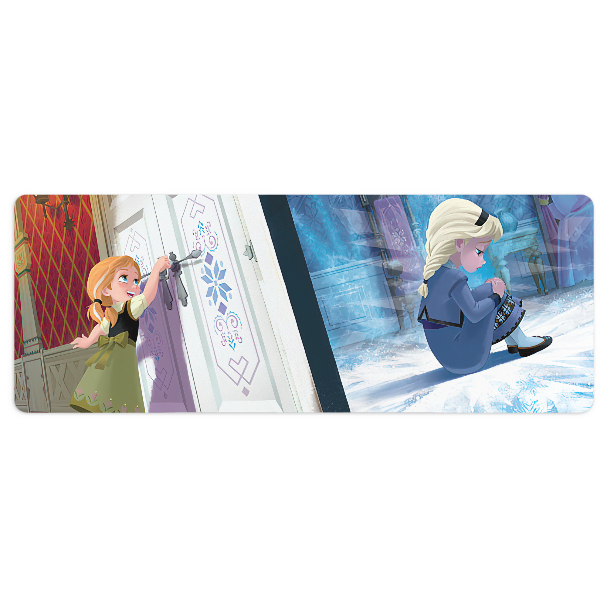 （画像用） アナと雪の女王 アンナ エルサ Frozen Anna Elsa ステッチ加工 大判デスクマット／滑り止めマウスパッド