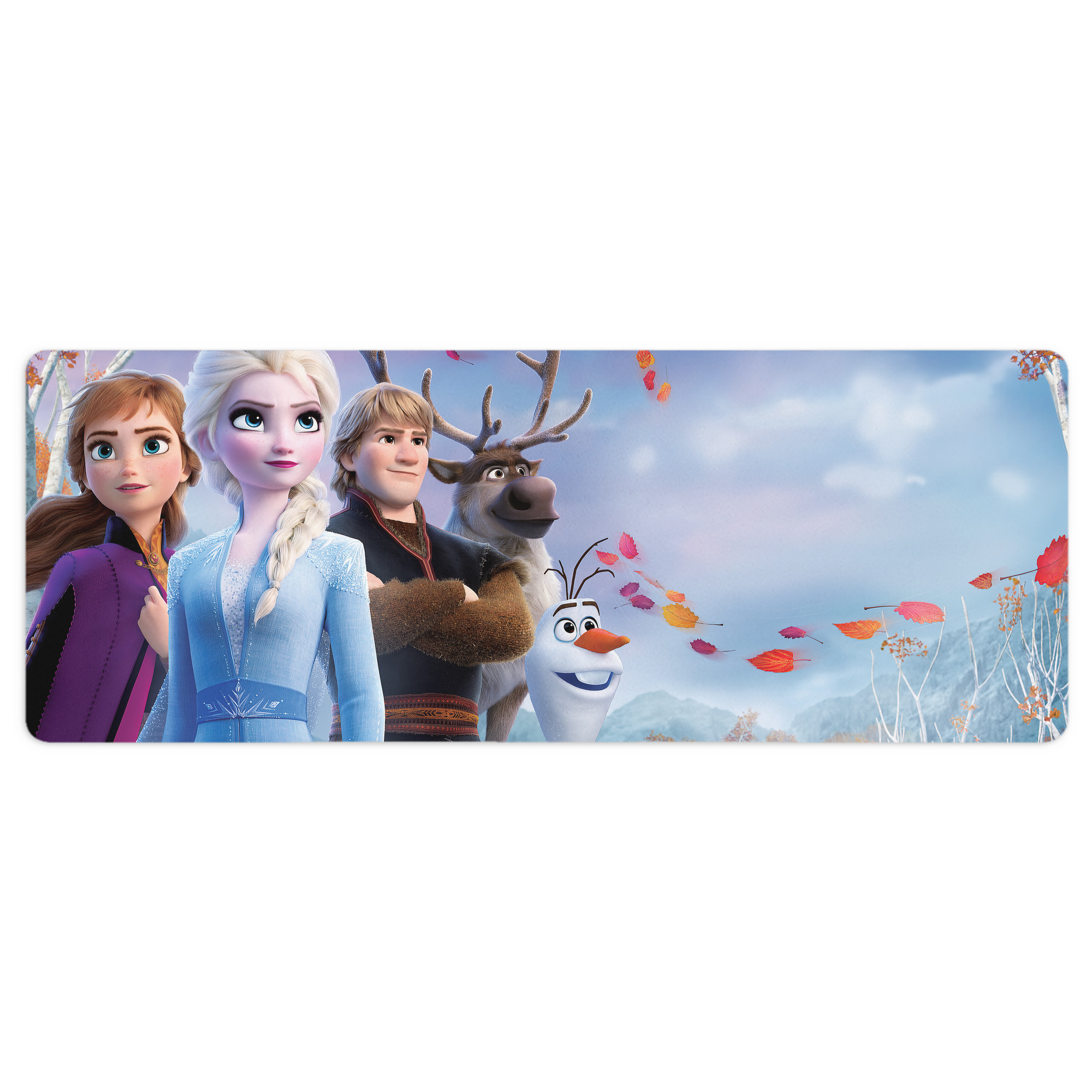 （画像用） アナと雪の女王 アンナ エルサ Frozen Anna Elsa ステッチ加工 大判デスクマット／滑り止めマウスパッド