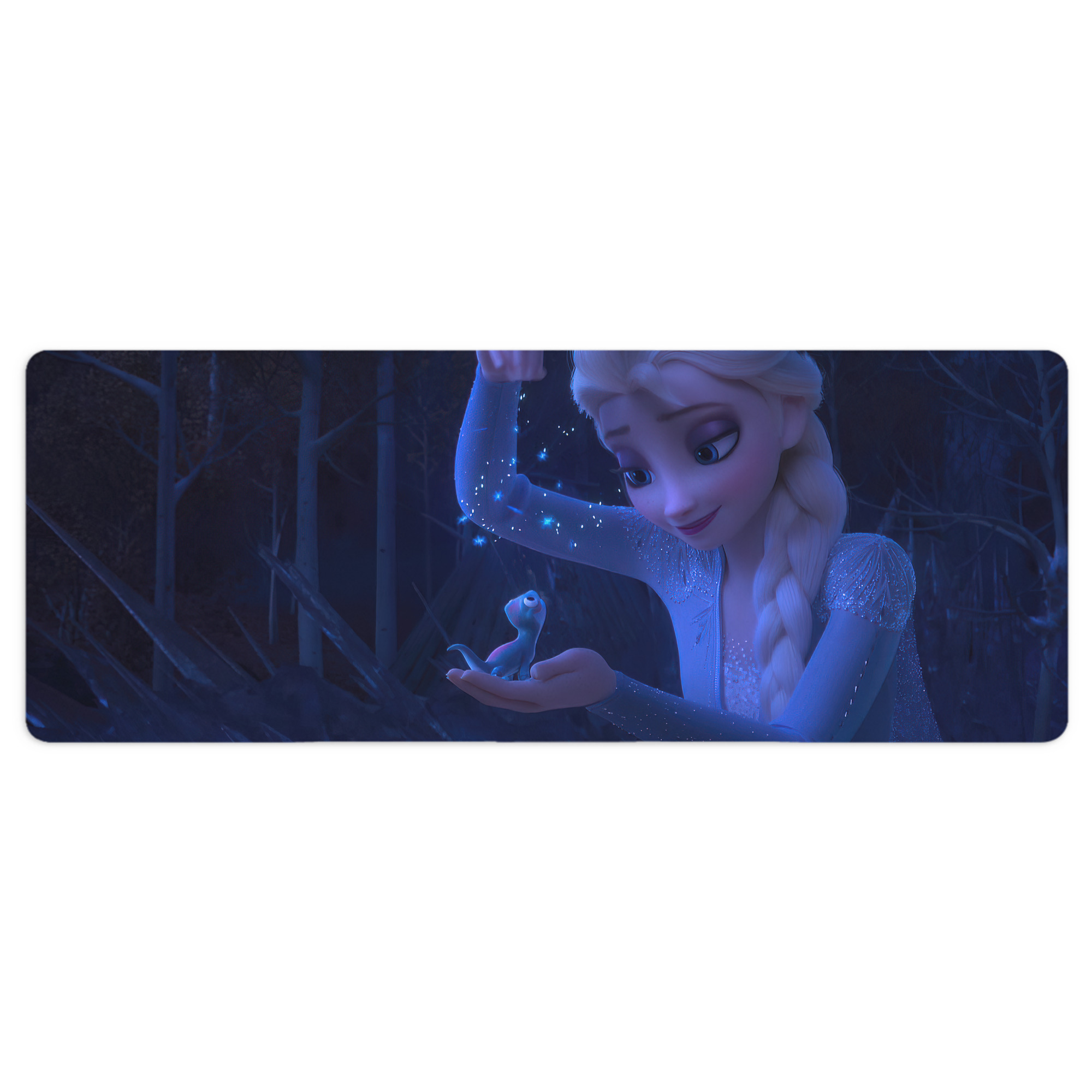 （画像用） アナと雪の女王 アンナ エルサ Frozen Anna Elsa ステッチ加工 大判デスクマット／滑り止めマウスパッド