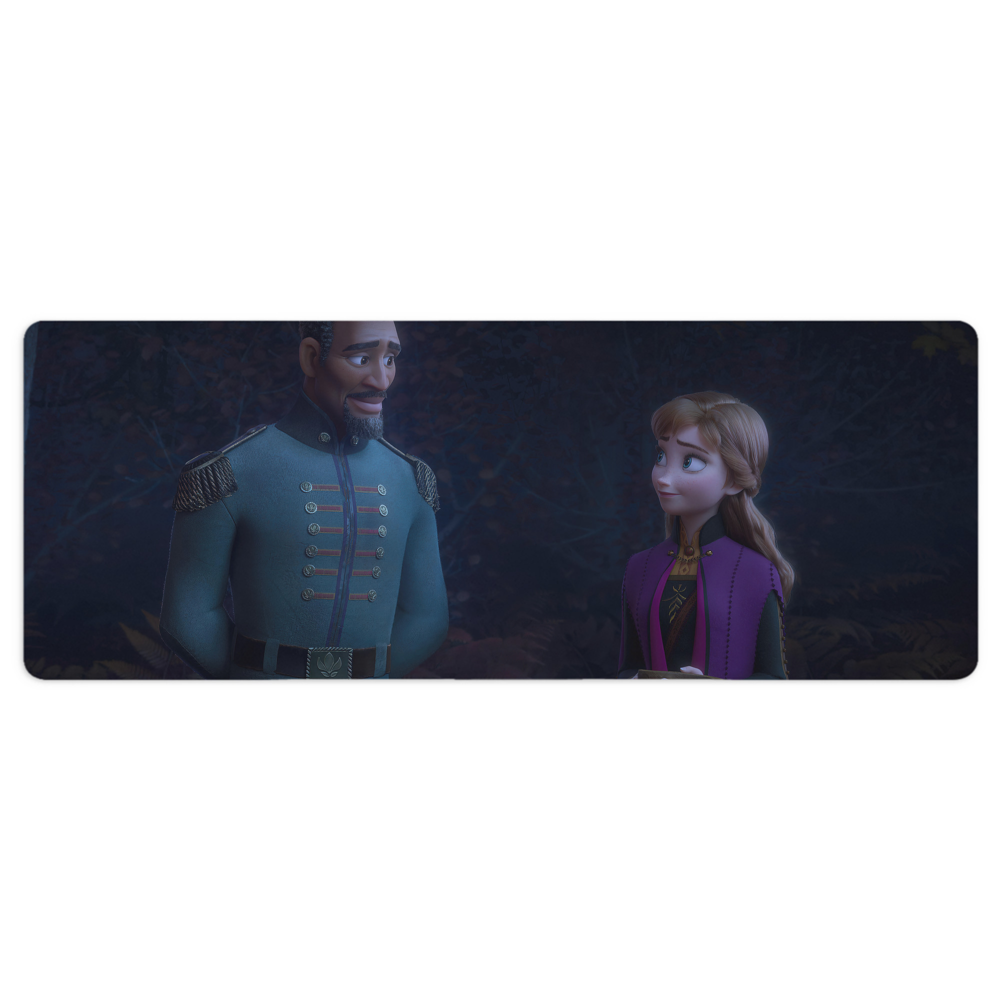 （画像用） アナと雪の女王 アンナ エルサ Frozen Anna Elsa ステッチ加工 大判デスクマット／滑り止めマウスパッド