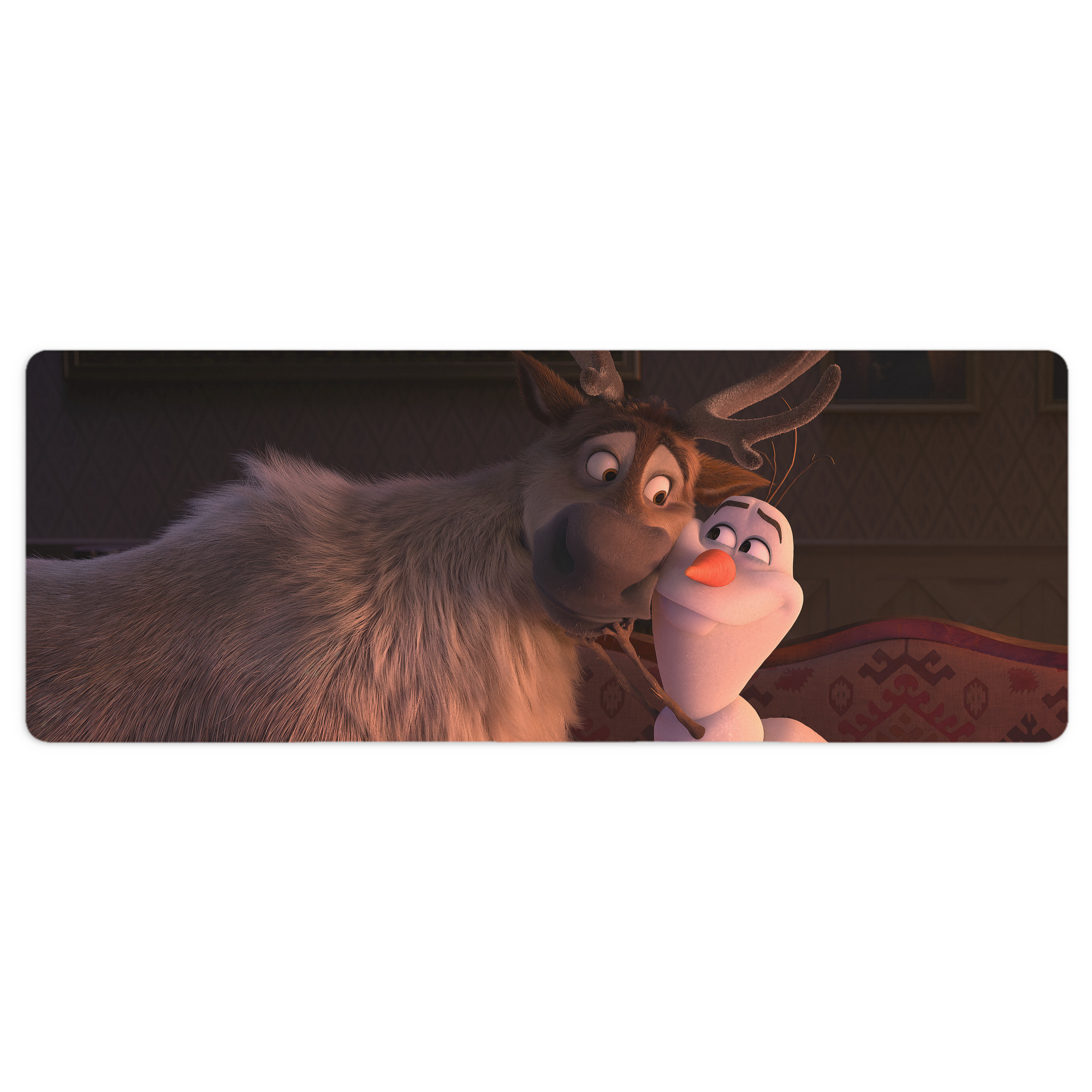 （画像用） アナと雪の女王 アンナ エルサ Frozen Anna Elsa ステッチ加工 大判デスクマット／滑り止めマウスパッド