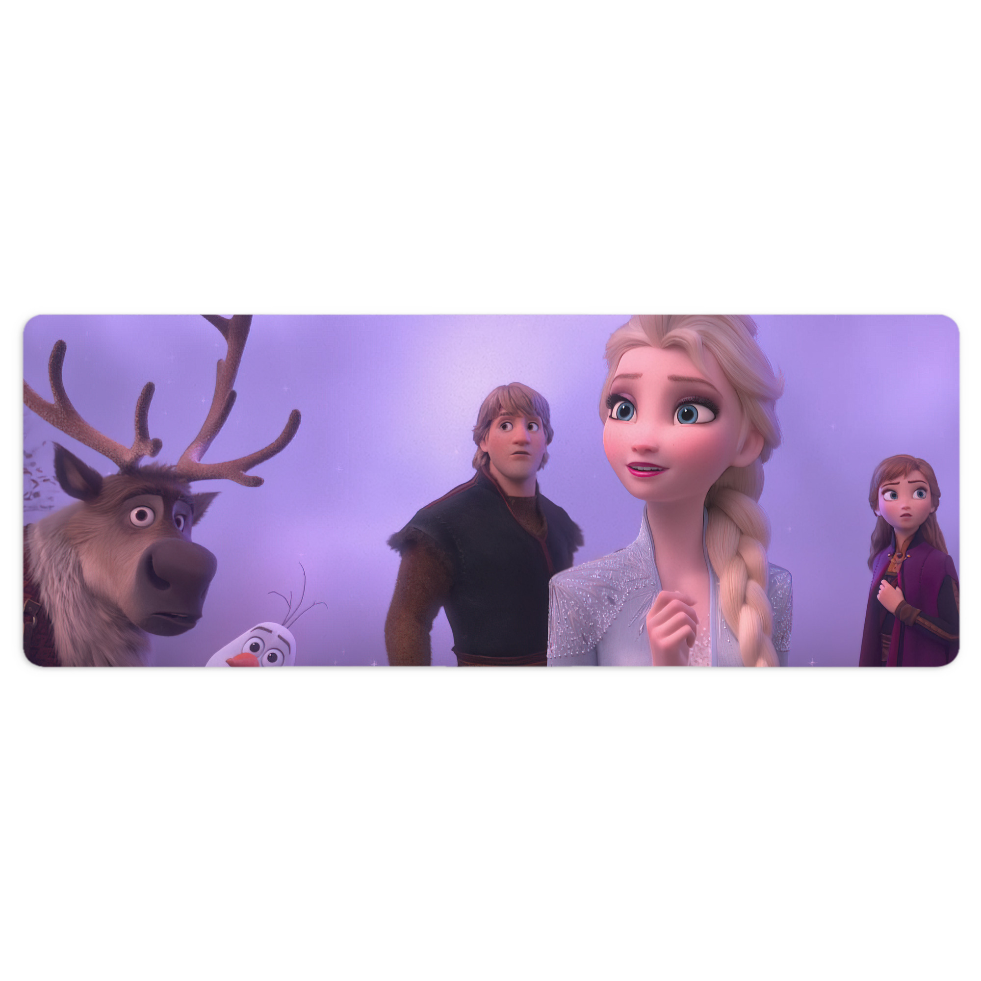 （画像用） アナと雪の女王 アンナ エルサ Frozen Anna Elsa ステッチ加工 大判デスクマット／滑り止めマウスパッド