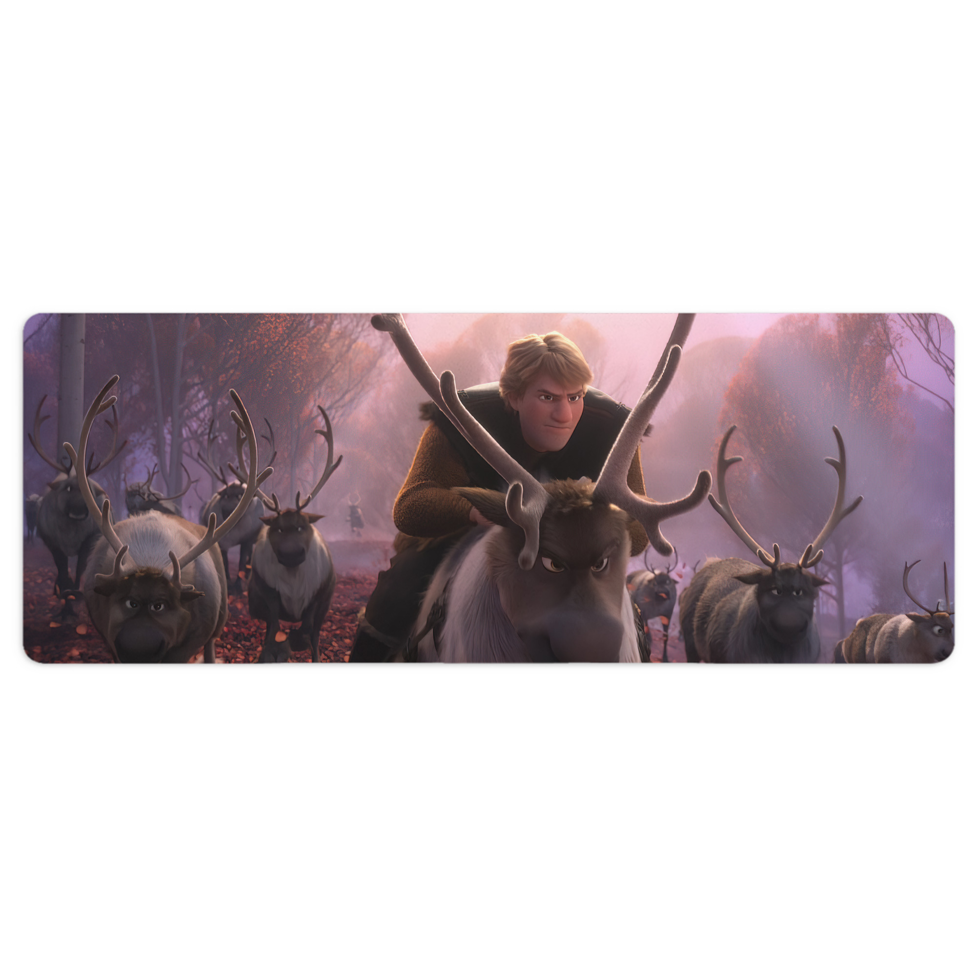 （画像用） アナと雪の女王 アンナ エルサ Frozen Anna Elsa ステッチ加工 大判デスクマット／滑り止めマウスパッド