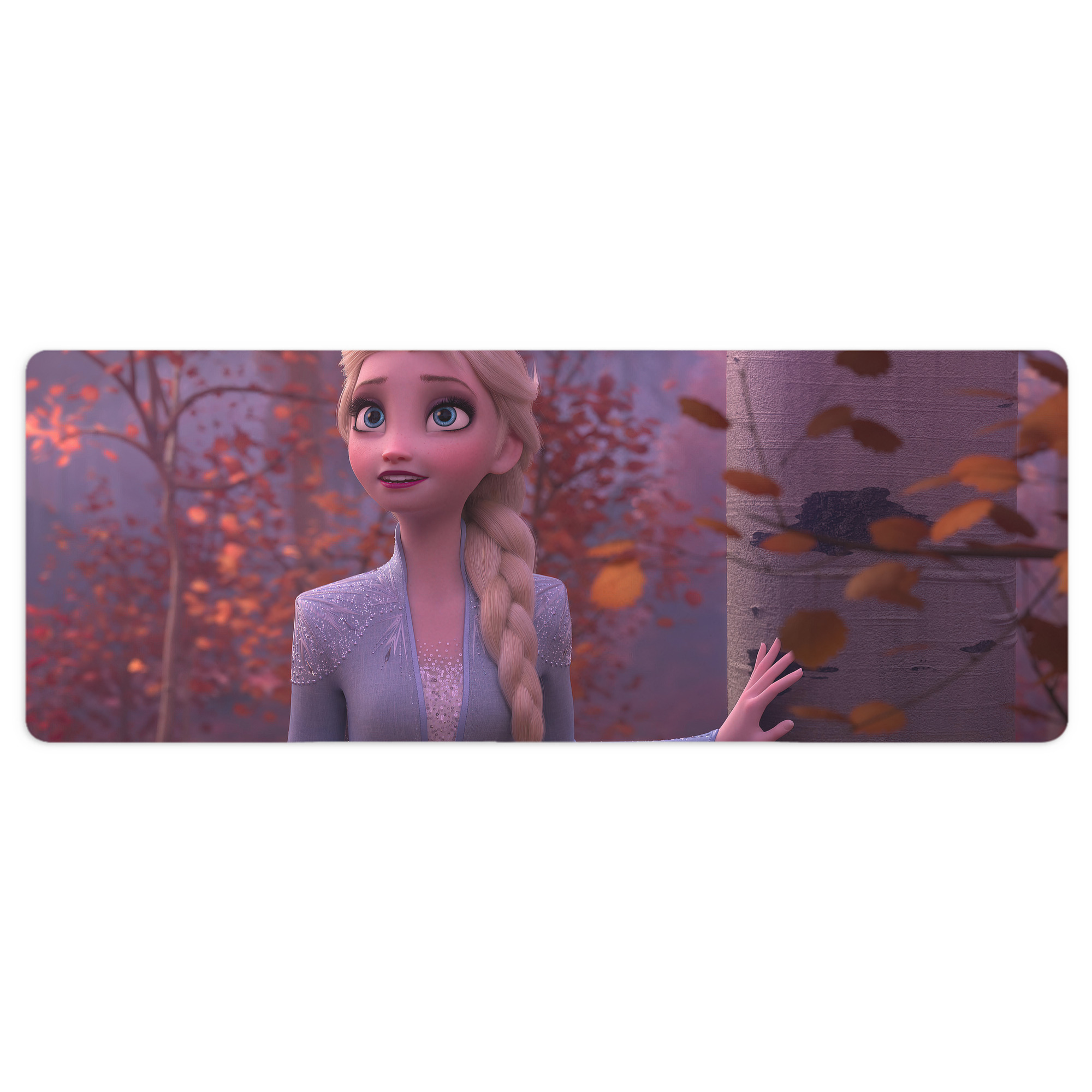 （画像用） アナと雪の女王 アンナ エルサ Frozen Anna Elsa ステッチ加工 大判デスクマット／滑り止めマウスパッド