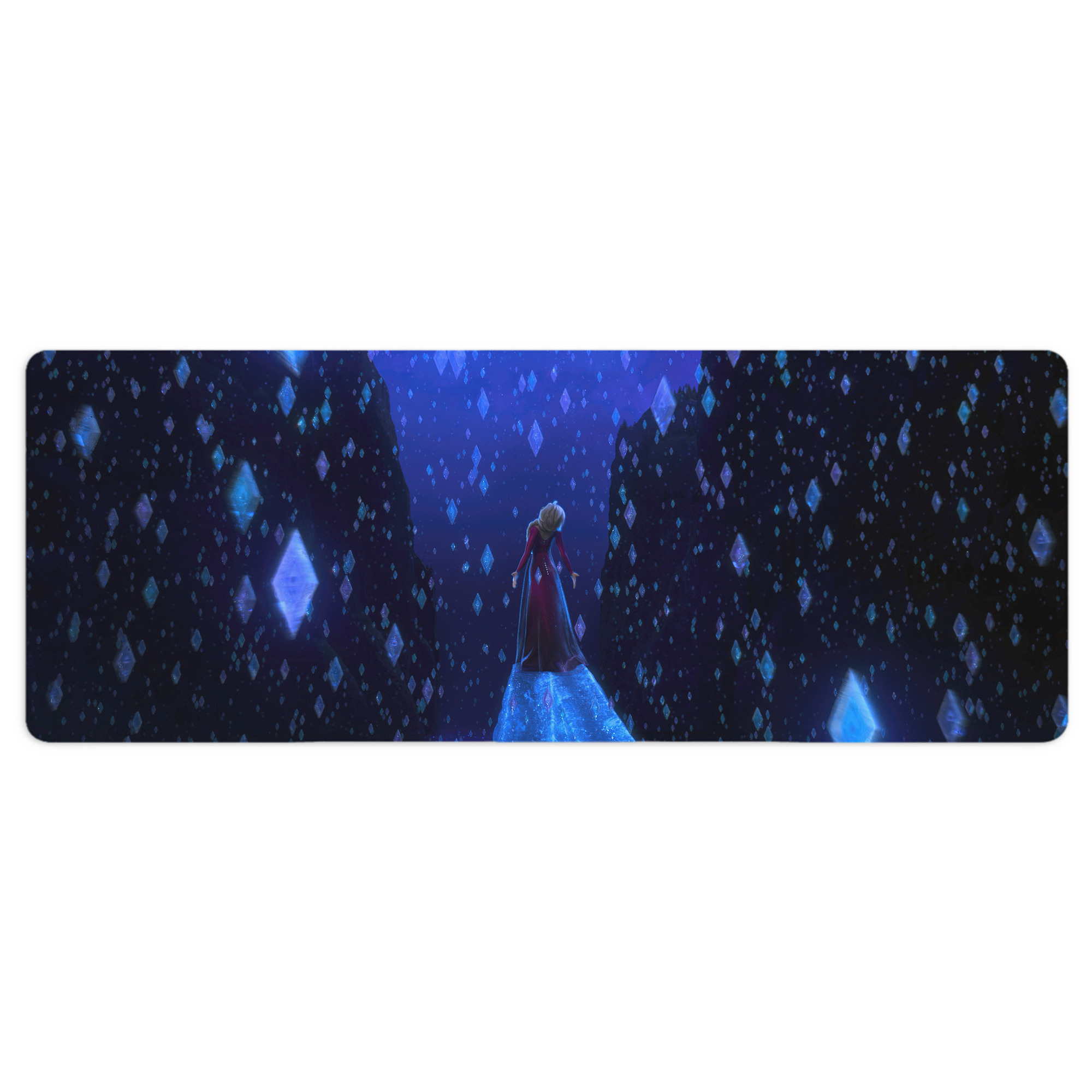 （画像用） アナと雪の女王 アンナ エルサ Frozen Anna Elsa ステッチ加工 大判デスクマット／滑り止めマウスパッド