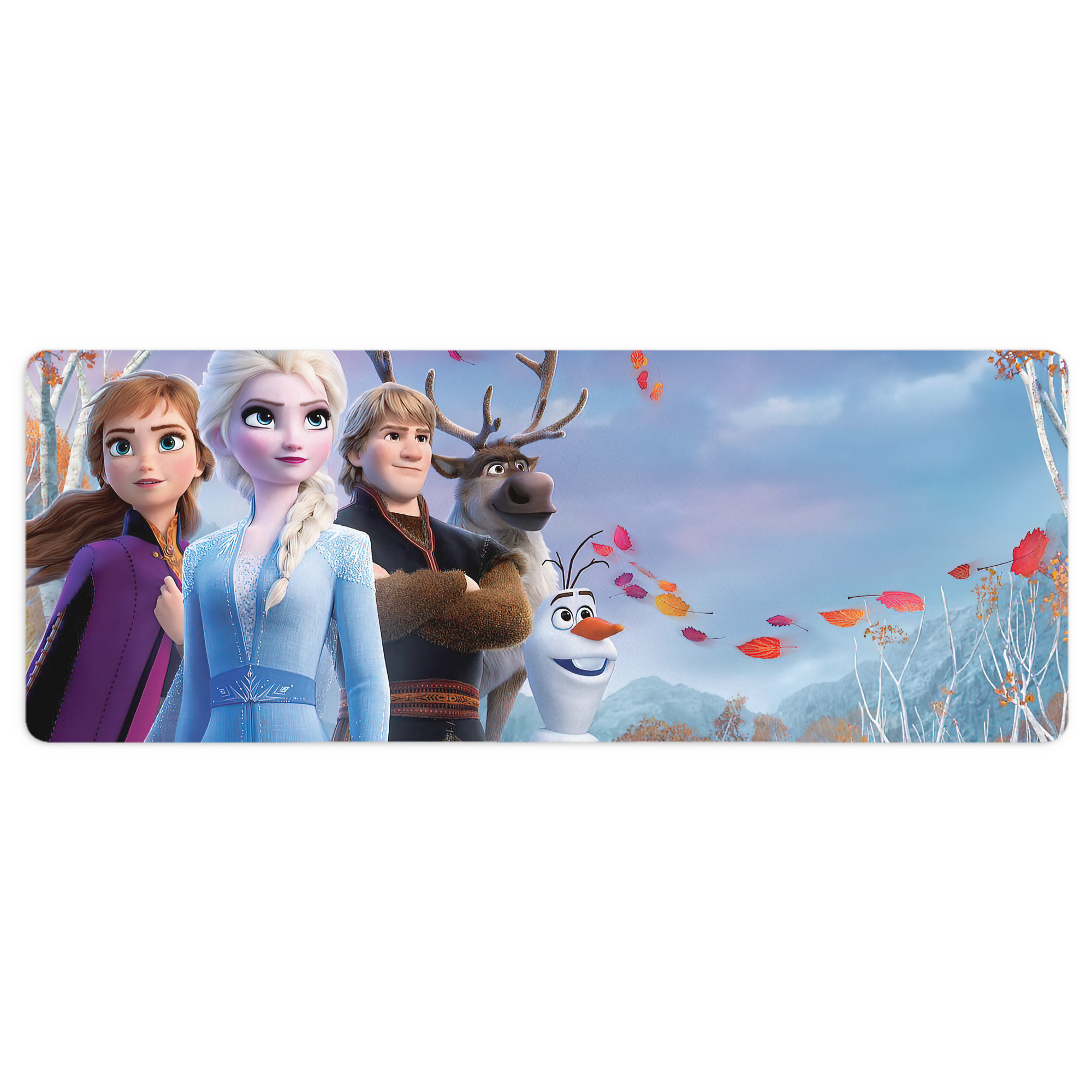 （画像用） アナと雪の女王 アンナ エルサ Frozen Anna Elsa ステッチ加工 大判デスクマット／滑り止めマウスパッド