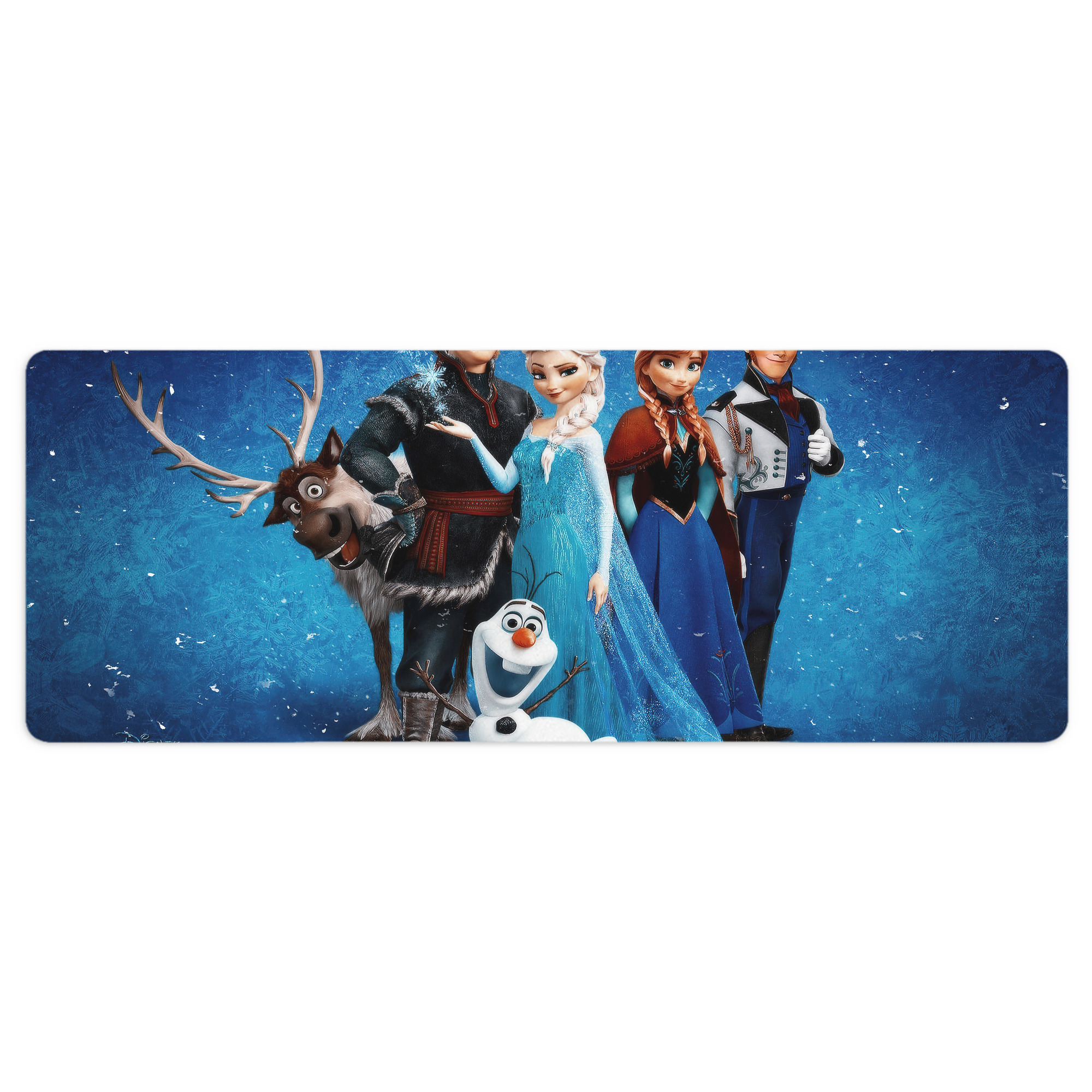 （画像用） アナと雪の女王 アンナ エルサ Frozen Anna Elsa ステッチ加工 大判デスクマット／滑り止めマウスパッド