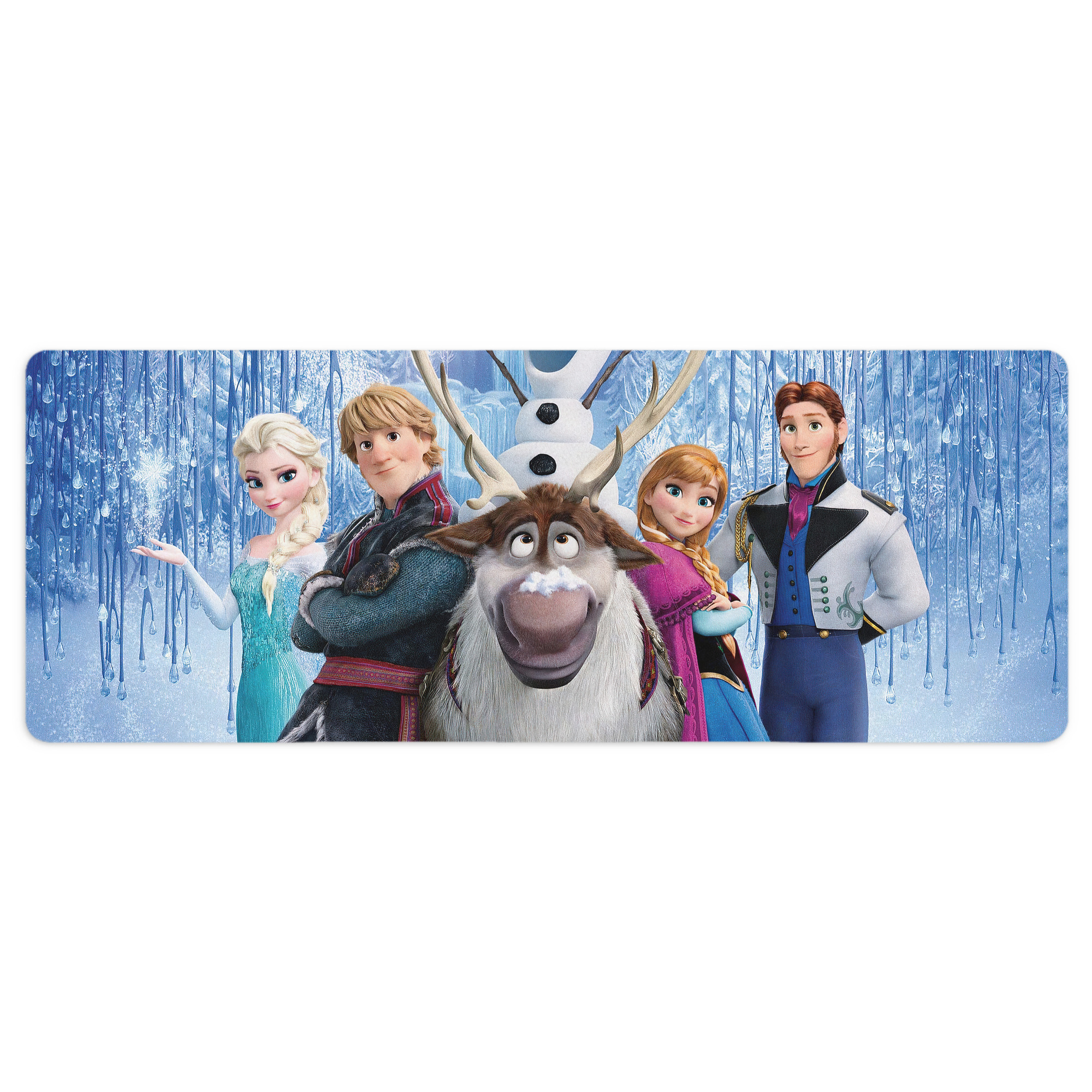 （画像用） アナと雪の女王 アンナ エルサ Frozen Anna Elsa ステッチ加工 大判デスクマット／滑り止めマウスパッド