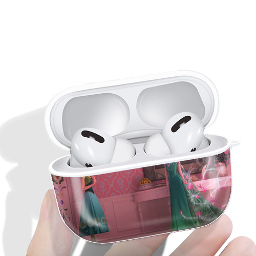 アナと雪の女王 アンナ エルサ Frozen Anna Elsa 【AirPods Pro用】ハードシェル保護ケース 耐衝撃・防指紋・カラビナ付き商品仕様