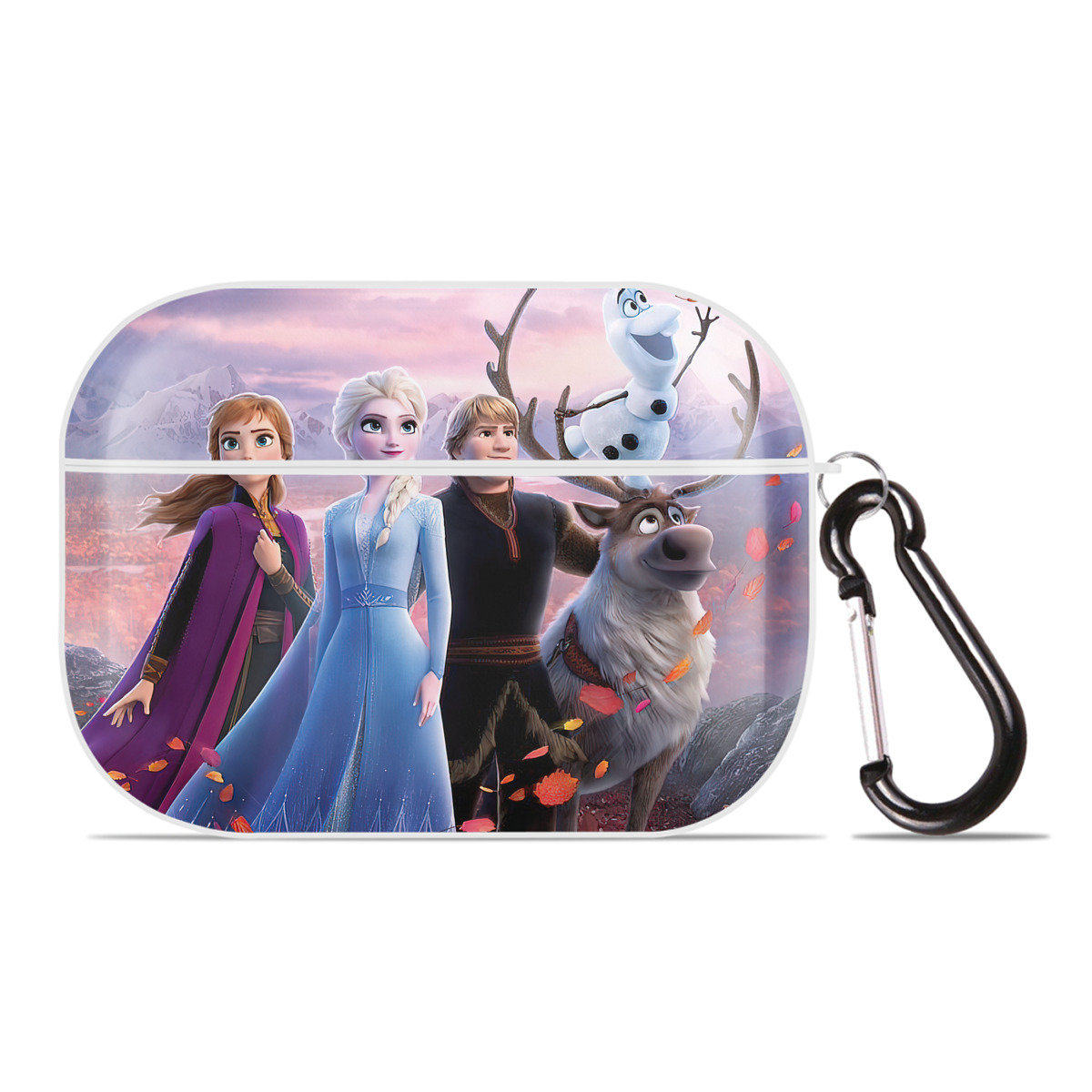 （画像用） アナと雪の女王 アンナ エルサ Frozen Anna Elsa 【AirPods Pro用】ハードシェル保護ケース 耐衝撃・防指紋・カラビナ付き商品仕様