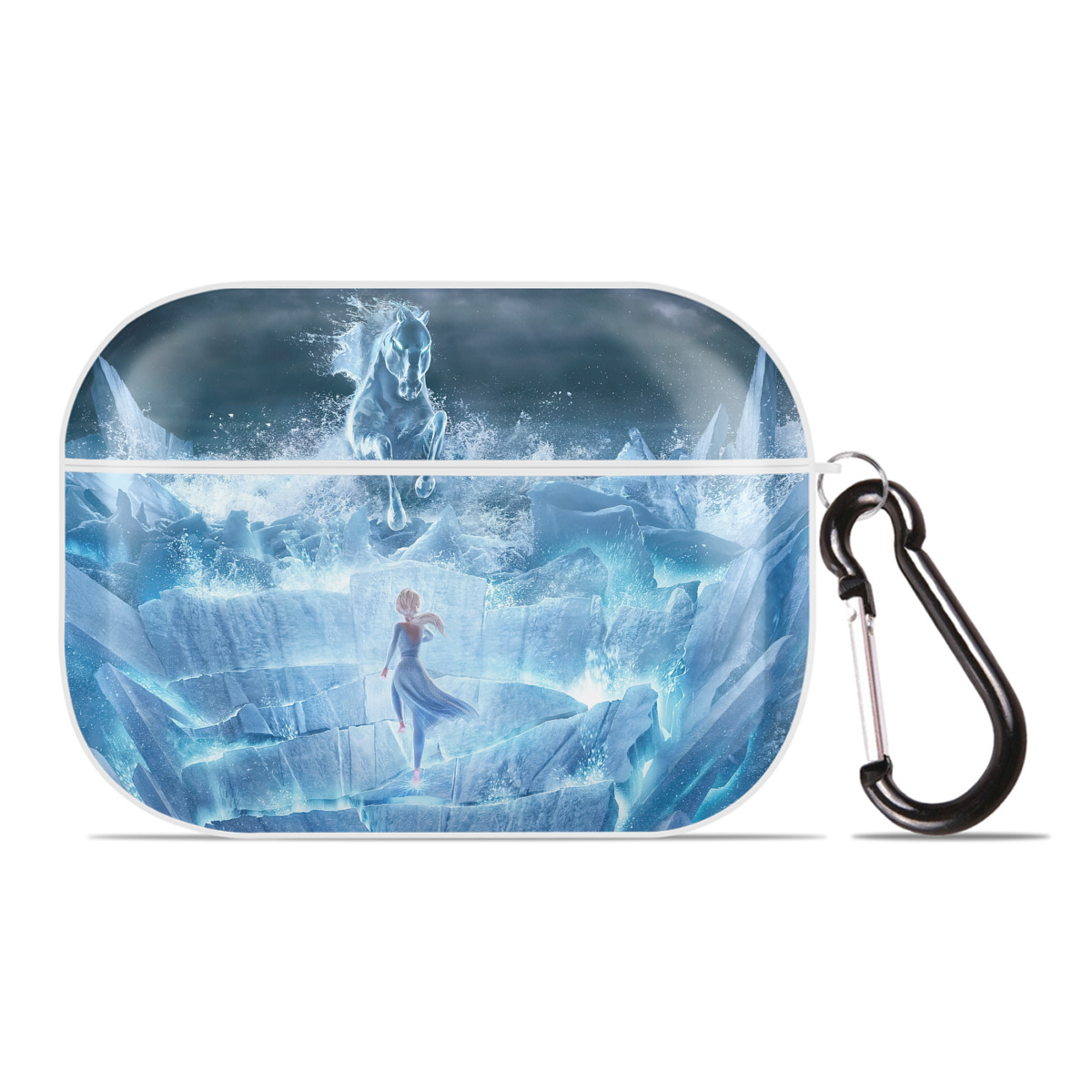 （画像用） アナと雪の女王 アンナ エルサ Frozen Anna Elsa 【AirPods Pro用】ハードシェル保護ケース 耐衝撃・防指紋・カラビナ付き商品仕様