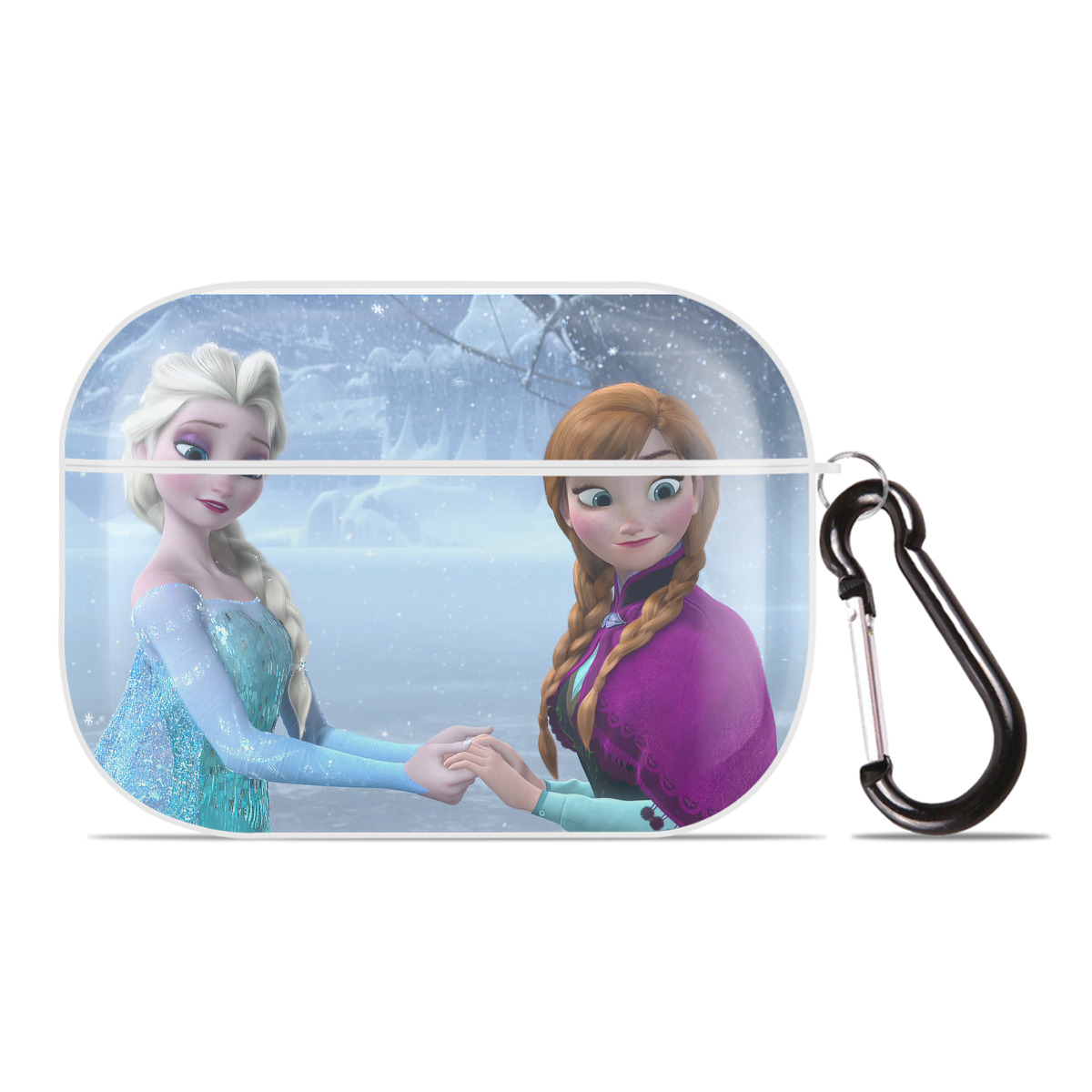 （画像用） アナと雪の女王 アンナ エルサ Frozen Anna Elsa 【AirPods Pro用】ハードシェル保護ケース 耐衝撃・防指紋・カラビナ付き商品仕様
