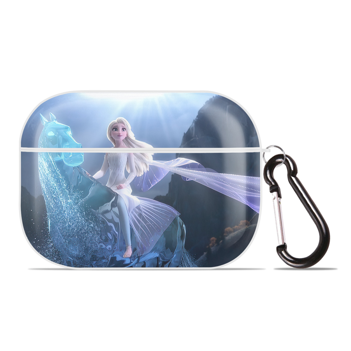 （画像用） アナと雪の女王 アンナ エルサ Frozen Anna Elsa 【AirPods Pro用】ハードシェル保護ケース 耐衝撃・防指紋・カラビナ付き商品仕様