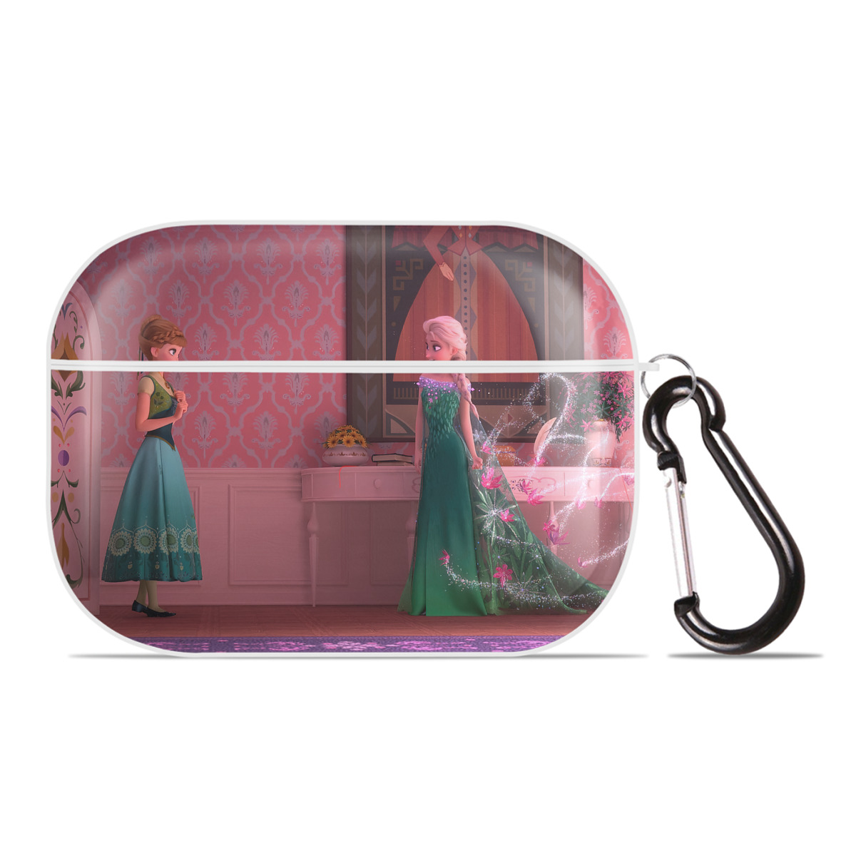 （画像用） アナと雪の女王 アンナ エルサ Frozen Anna Elsa 【AirPods Pro用】ハードシェル保護ケース 耐衝撃・防指紋・カラビナ付き商品仕様