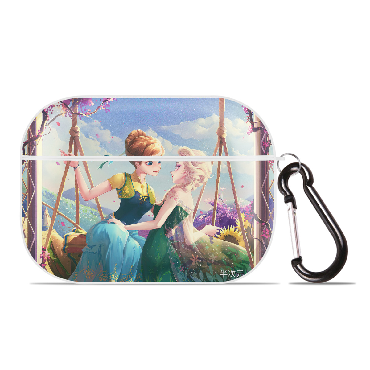（画像用） アナと雪の女王 アンナ エルサ Frozen Anna Elsa 【AirPods Pro用】ハードシェル保護ケース 耐衝撃・防指紋・カラビナ付き商品仕様