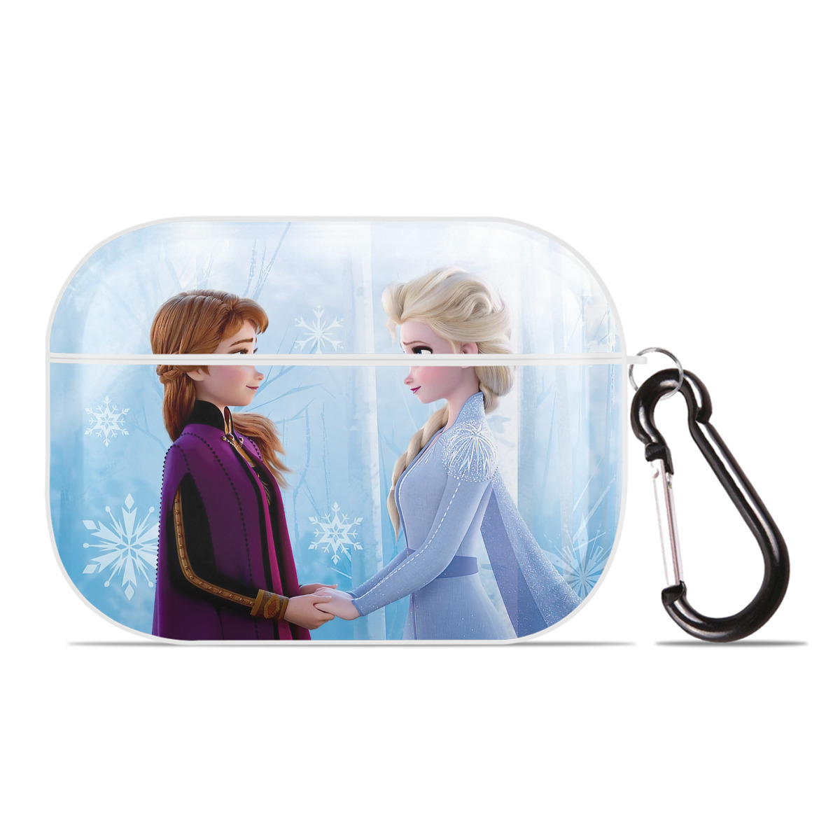 （画像用） アナと雪の女王 アンナ エルサ Frozen Anna Elsa 【AirPods Pro用】ハードシェル保護ケース 耐衝撃・防指紋・カラビナ付き商品仕様