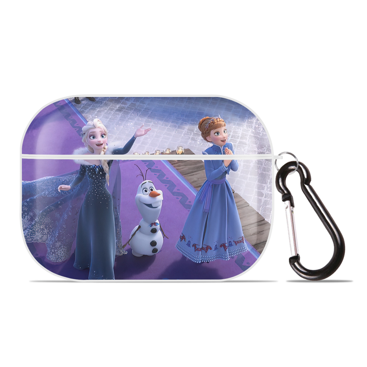 （画像用） アナと雪の女王 アンナ エルサ Frozen Anna Elsa 【AirPods Pro用】ハードシェル保護ケース 耐衝撃・防指紋・カラビナ付き商品仕様