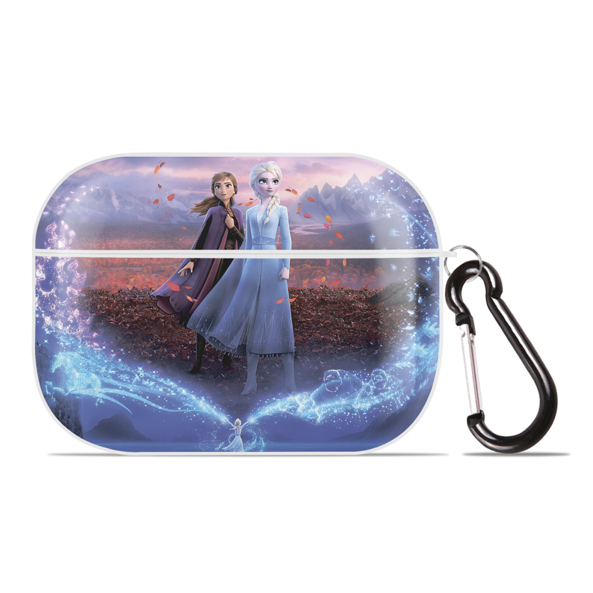 （画像用） アナと雪の女王 アンナ エルサ Frozen Anna Elsa 【AirPods Pro用】ハードシェル保護ケース 耐衝撃・防指紋・カラビナ付き商品仕様