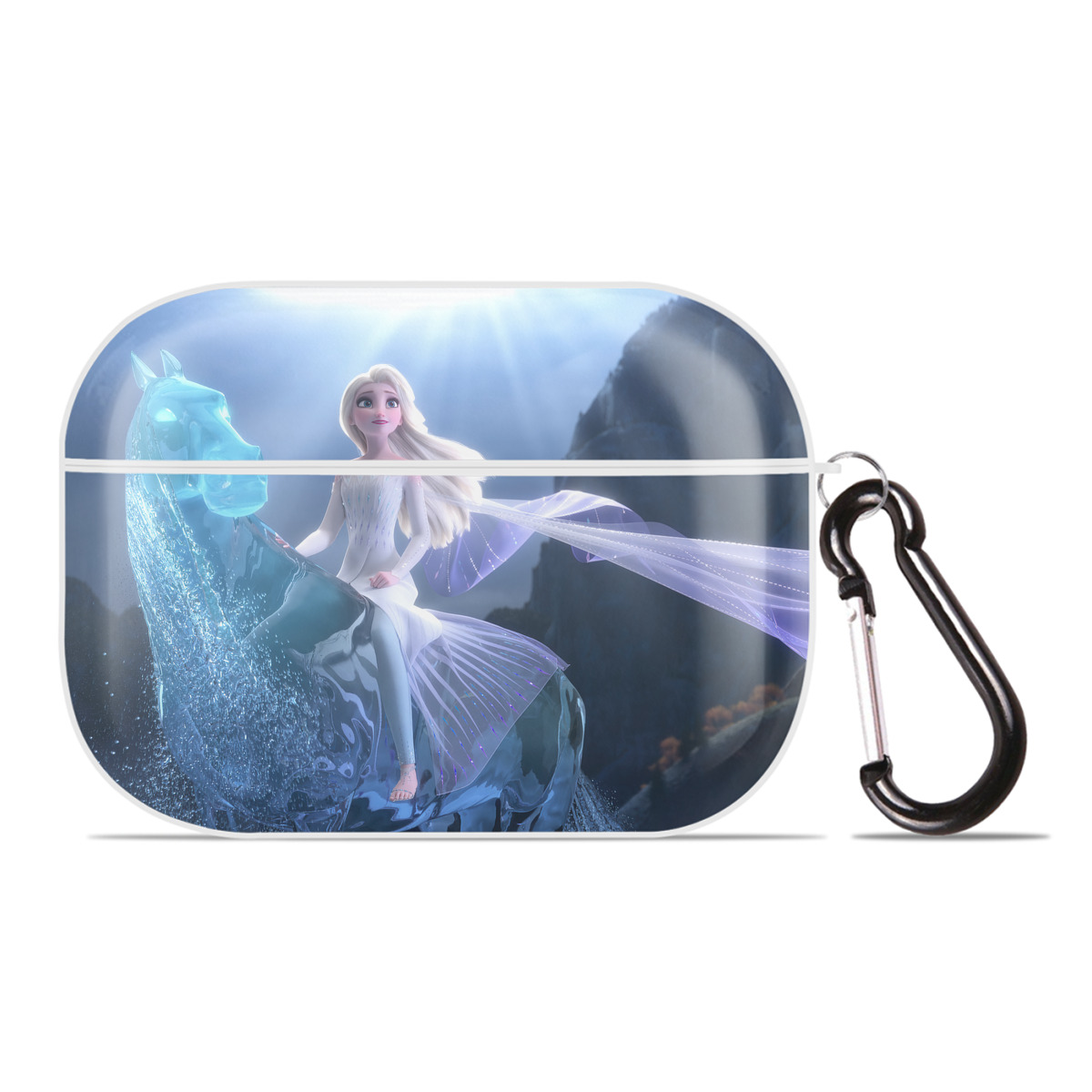 （画像用） アナと雪の女王 アンナ エルサ Frozen Anna Elsa 【AirPods Pro用】ハードシェル保護ケース 耐衝撃・防指紋・カラビナ付き商品仕様