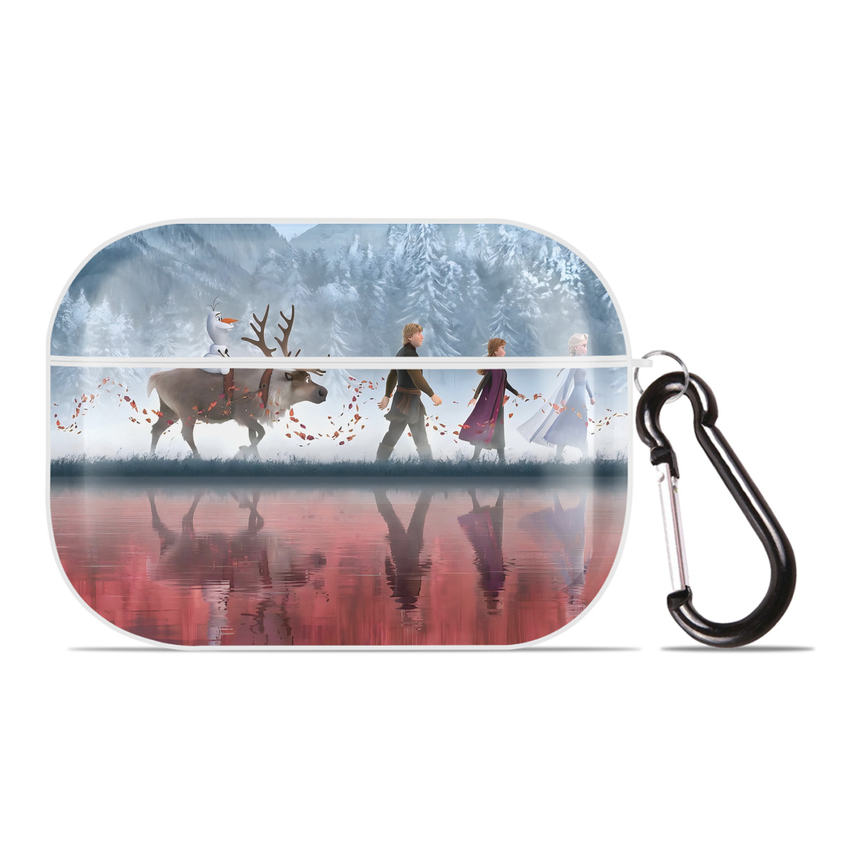 （画像用） アナと雪の女王 アンナ エルサ Frozen Anna Elsa 【AirPods Pro用】ハードシェル保護ケース 耐衝撃・防指紋・カラビナ付き商品仕様