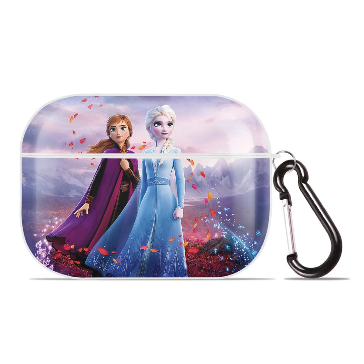 （画像用） アナと雪の女王 アンナ エルサ Frozen Anna Elsa 【AirPods Pro用】ハードシェル保護ケース 耐衝撃・防指紋・カラビナ付き商品仕様