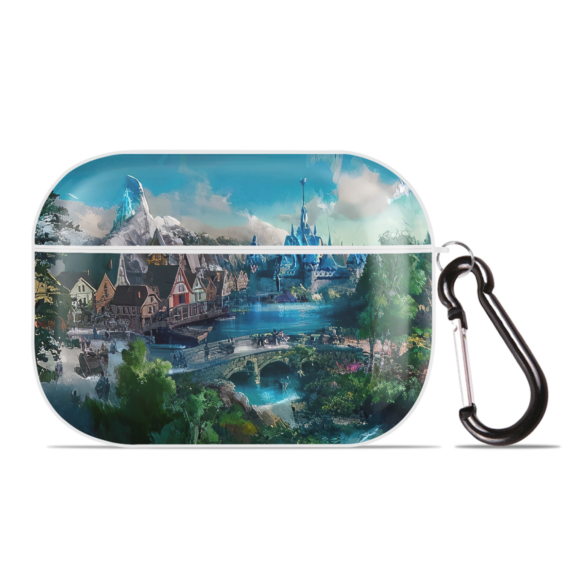 （画像用） アナと雪の女王 アンナ エルサ Frozen Anna Elsa 【AirPods Pro用】ハードシェル保護ケース 耐衝撃・防指紋・カラビナ付き商品仕様