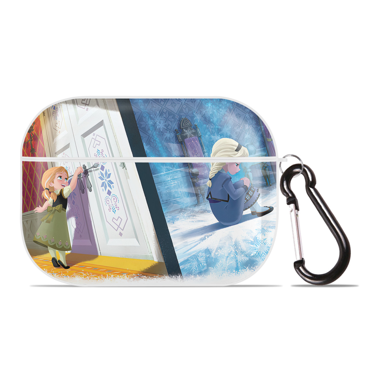 （画像用） アナと雪の女王 アンナ エルサ Frozen Anna Elsa 【AirPods Pro用】ハードシェル保護ケース 耐衝撃・防指紋・カラビナ付き商品仕様