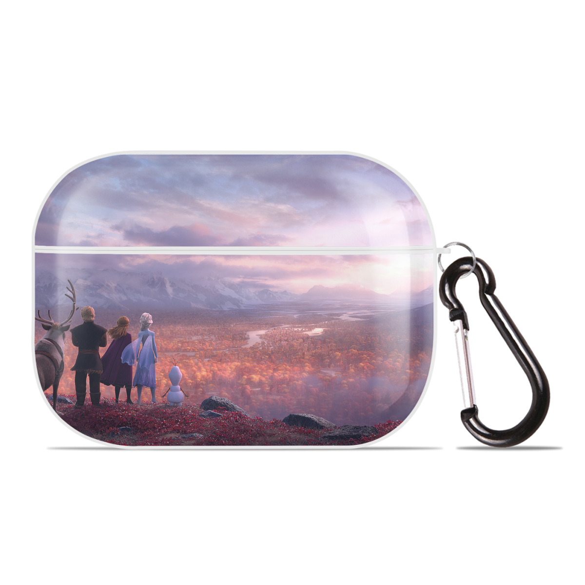 （画像用） アナと雪の女王 アンナ エルサ Frozen Anna Elsa 【AirPods Pro用】ハードシェル保護ケース 耐衝撃・防指紋・カラビナ付き商品仕様