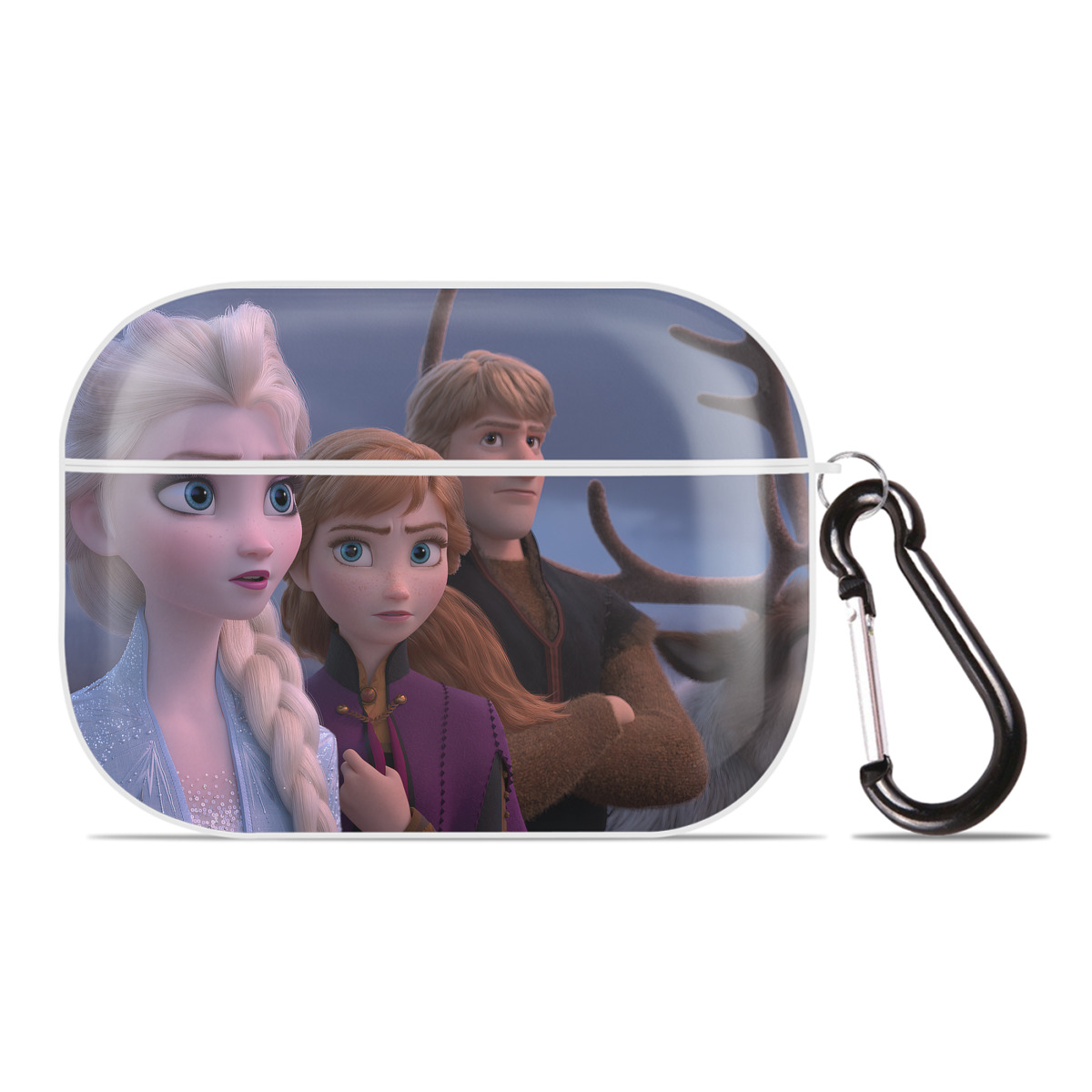 （画像用） アナと雪の女王 アンナ エルサ Frozen Anna Elsa 【AirPods Pro用】ハードシェル保護ケース 耐衝撃・防指紋・カラビナ付き商品仕様