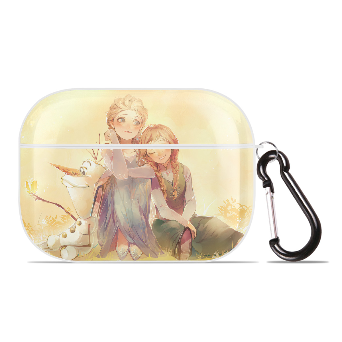 （画像用） アナと雪の女王 アンナ エルサ Frozen Anna Elsa 【AirPods Pro用】ハードシェル保護ケース 耐衝撃・防指紋・カラビナ付き商品仕様