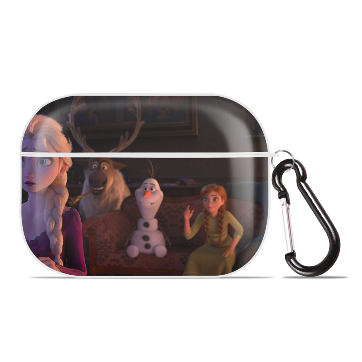 （画像用） アナと雪の女王 アンナ エルサ Frozen Anna Elsa 【AirPods Pro用】ハードシェル保護ケース 耐衝撃・防指紋・カラビナ付き商品仕様