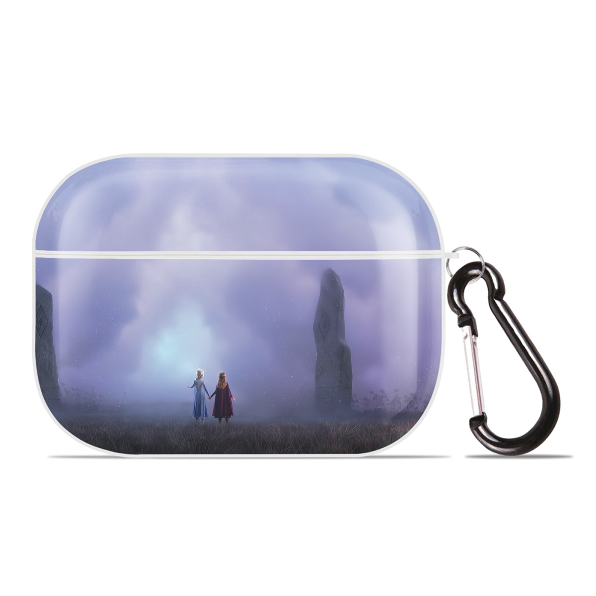 （画像用） アナと雪の女王 アンナ エルサ Frozen Anna Elsa 【AirPods Pro用】ハードシェル保護ケース 耐衝撃・防指紋・カラビナ付き商品仕様