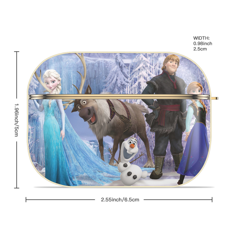 アナと雪の女王 アンナ エルサ Frozen Anna Elsa 【AirPods Pro用】ハードシェル保護ケース｜耐衝撃・防指紋・カラビナ付き商品仕様