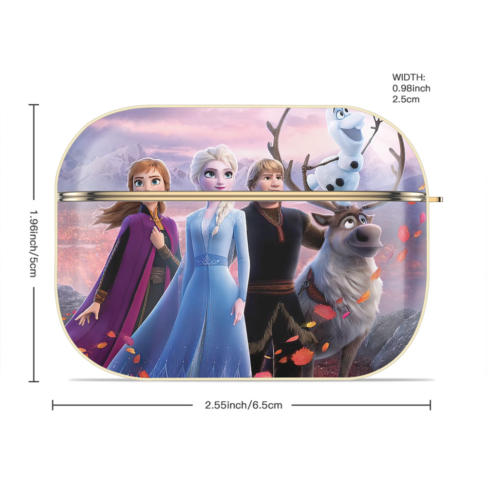 アナと雪の女王 アンナ エルサ Frozen Anna Elsa 【AirPods Pro用】ハードシェル保護ケース｜耐衝撃・防指紋・カラビナ付き商品仕様
