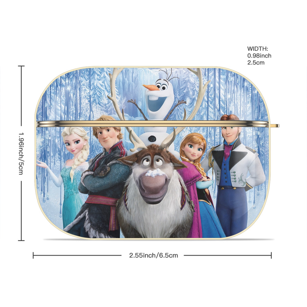 アナと雪の女王 アンナ エルサ Frozen Anna Elsa 【AirPods Pro用】ハードシェル保護ケース｜耐衝撃・防指紋・カラビナ付き商品仕様