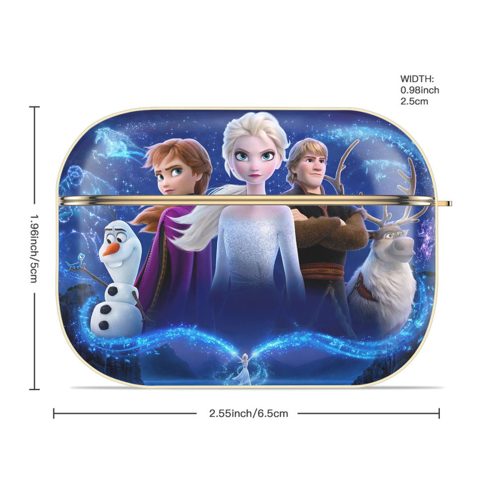 アナと雪の女王 アンナ エルサ Frozen Anna Elsa 【AirPods Pro用】ハードシェル保護ケース｜耐衝撃・防指紋・カラビナ付き商品仕様