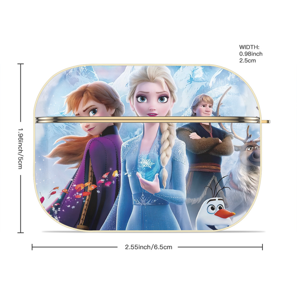 アナと雪の女王 アンナ エルサ Frozen Anna Elsa 【AirPods Pro用】ハードシェル保護ケース｜耐衝撃・防指紋・カラビナ付き商品仕様