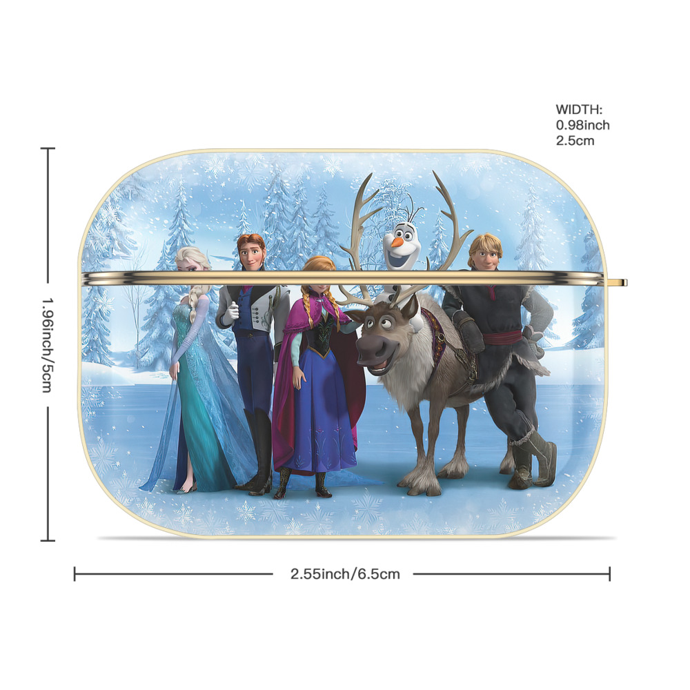 アナと雪の女王 アンナ エルサ Frozen Anna Elsa 【AirPods Pro用】ハードシェル保護ケース｜耐衝撃・防指紋・カラビナ付き商品仕様