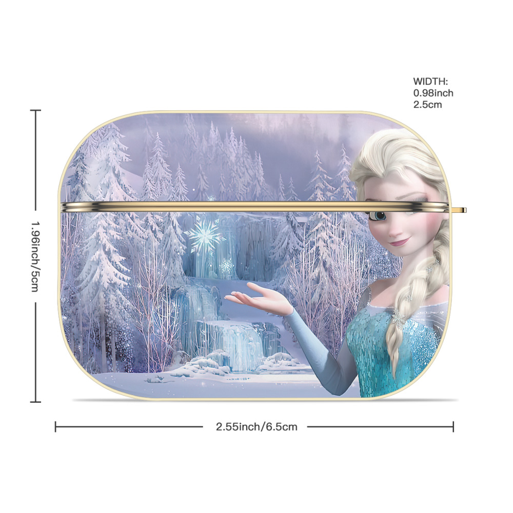アナと雪の女王 アンナ エルサ Frozen Anna Elsa 【AirPods Pro用】ハードシェル保護ケース｜耐衝撃・防指紋・カラビナ付き商品仕様