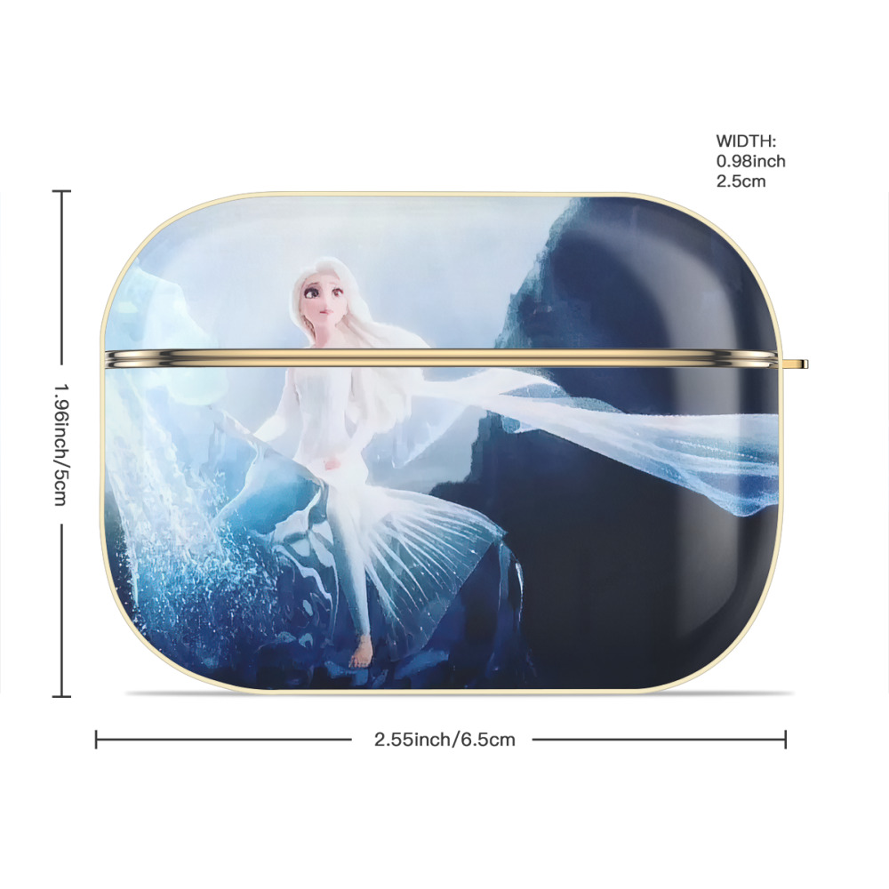 アナと雪の女王 アンナ エルサ Frozen Anna Elsa 【AirPods Pro用】ハードシェル保護ケース｜耐衝撃・防指紋・カラビナ付き商品仕様